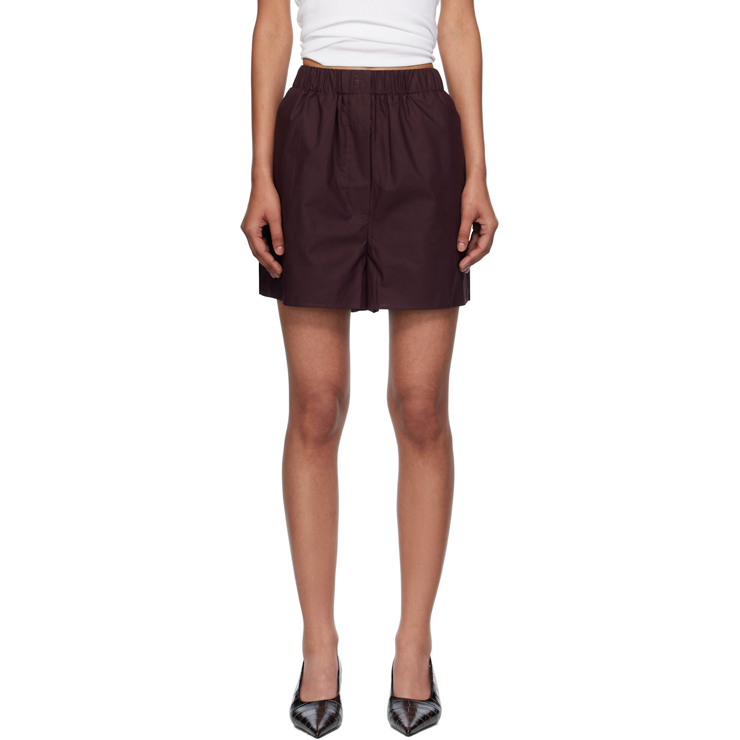 The Frankie Shop Purple Lui Organic Cotton Boxer Shorts
