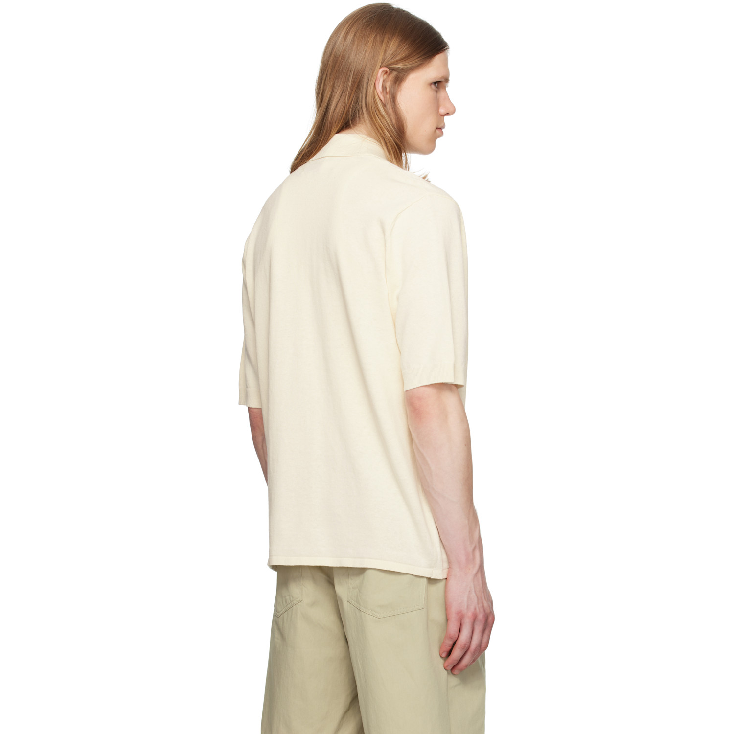 Norse Projects Off-white Rollo Cotton Linen S/s Shirt 