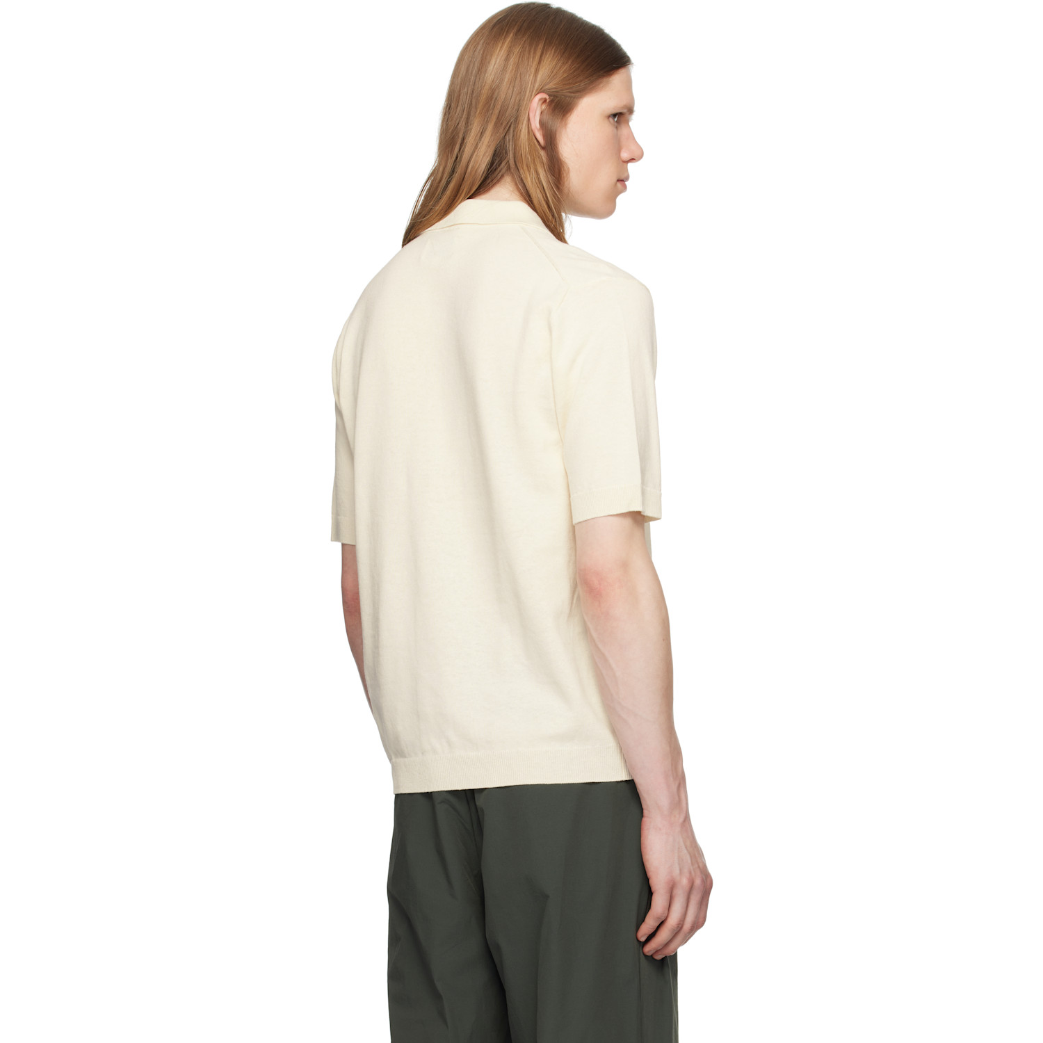  Norse Projects Off-white Leif Cotton Linen Polo 
