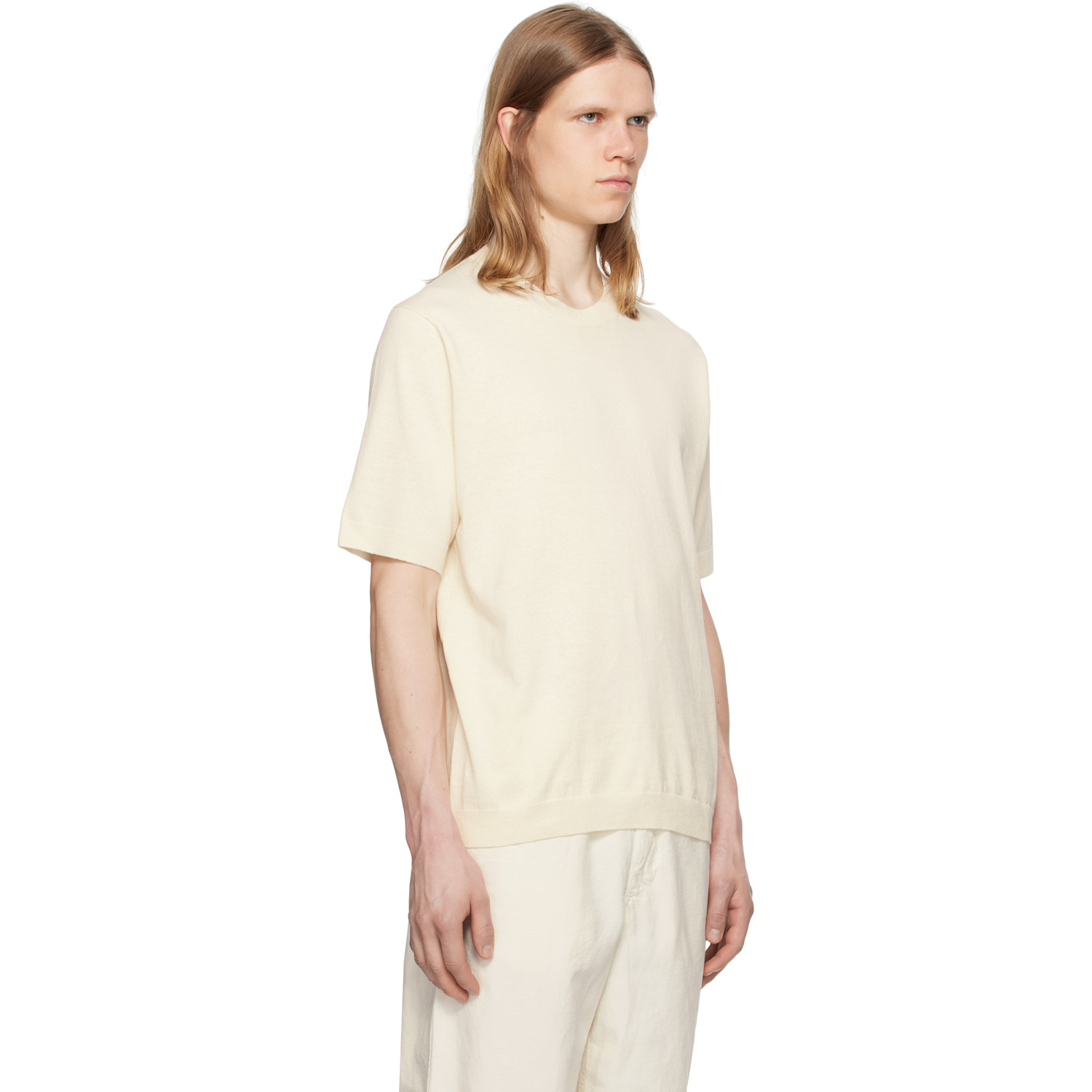  Norse Projects Off-white Rhys Cotton Linen T-shirt 