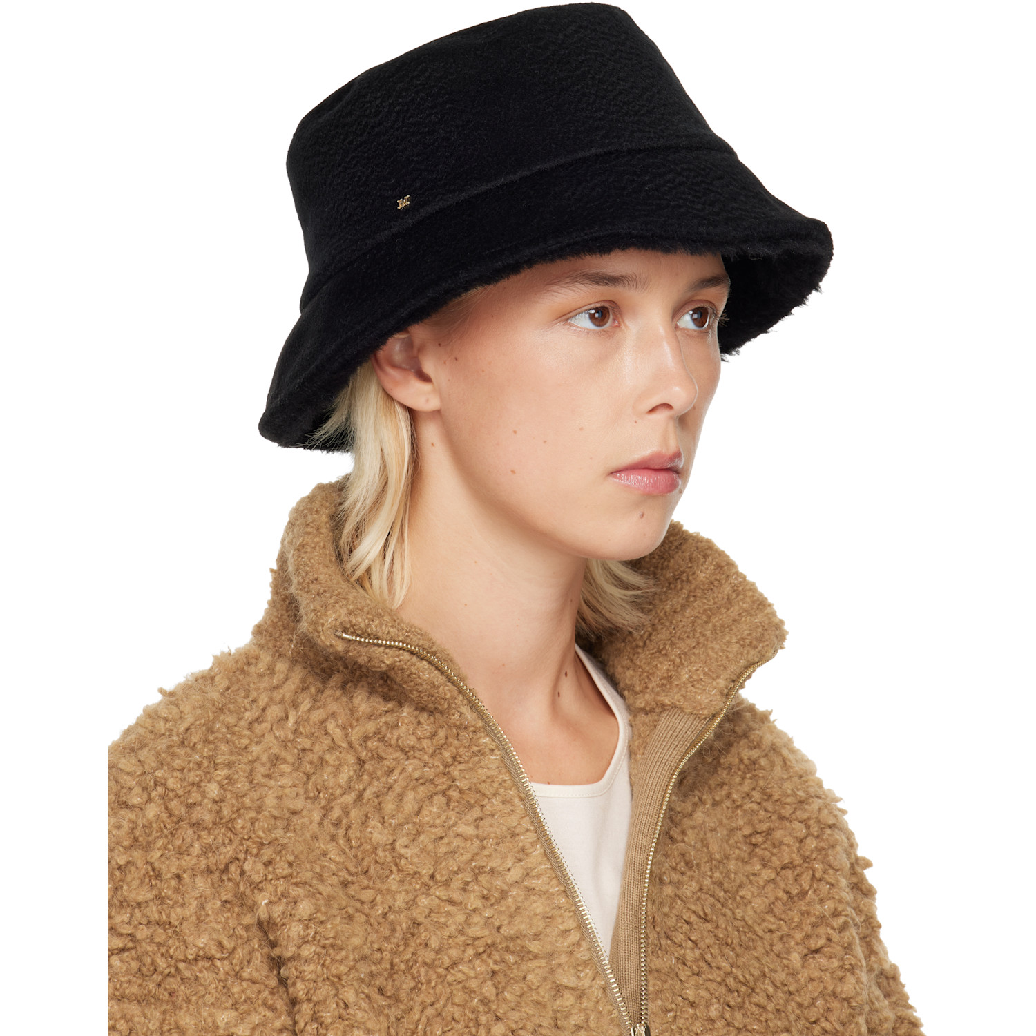  Max Mara Black Fiducia Reversible Bucket Hat 