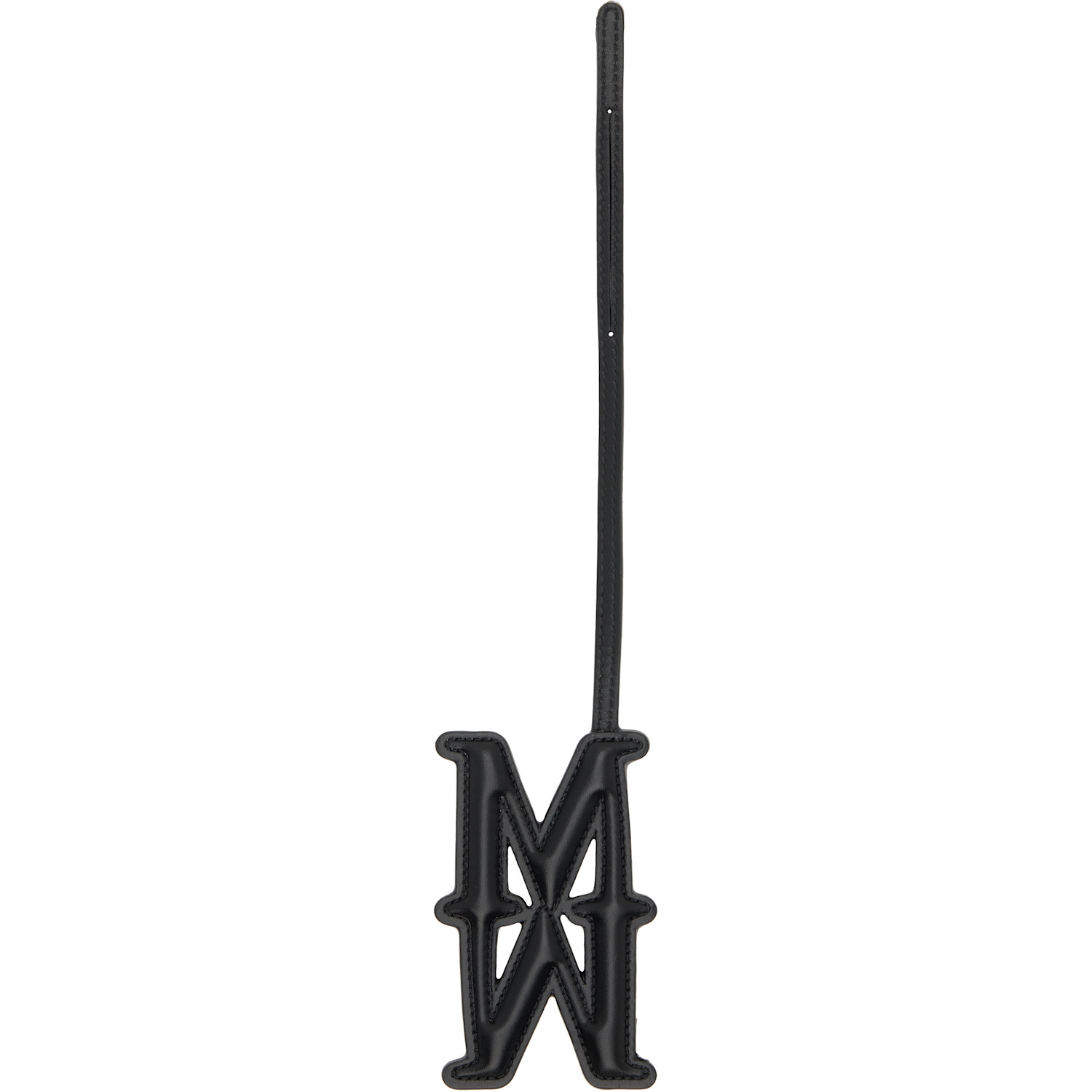  Max Mara Black Leather Monogram Keychain 