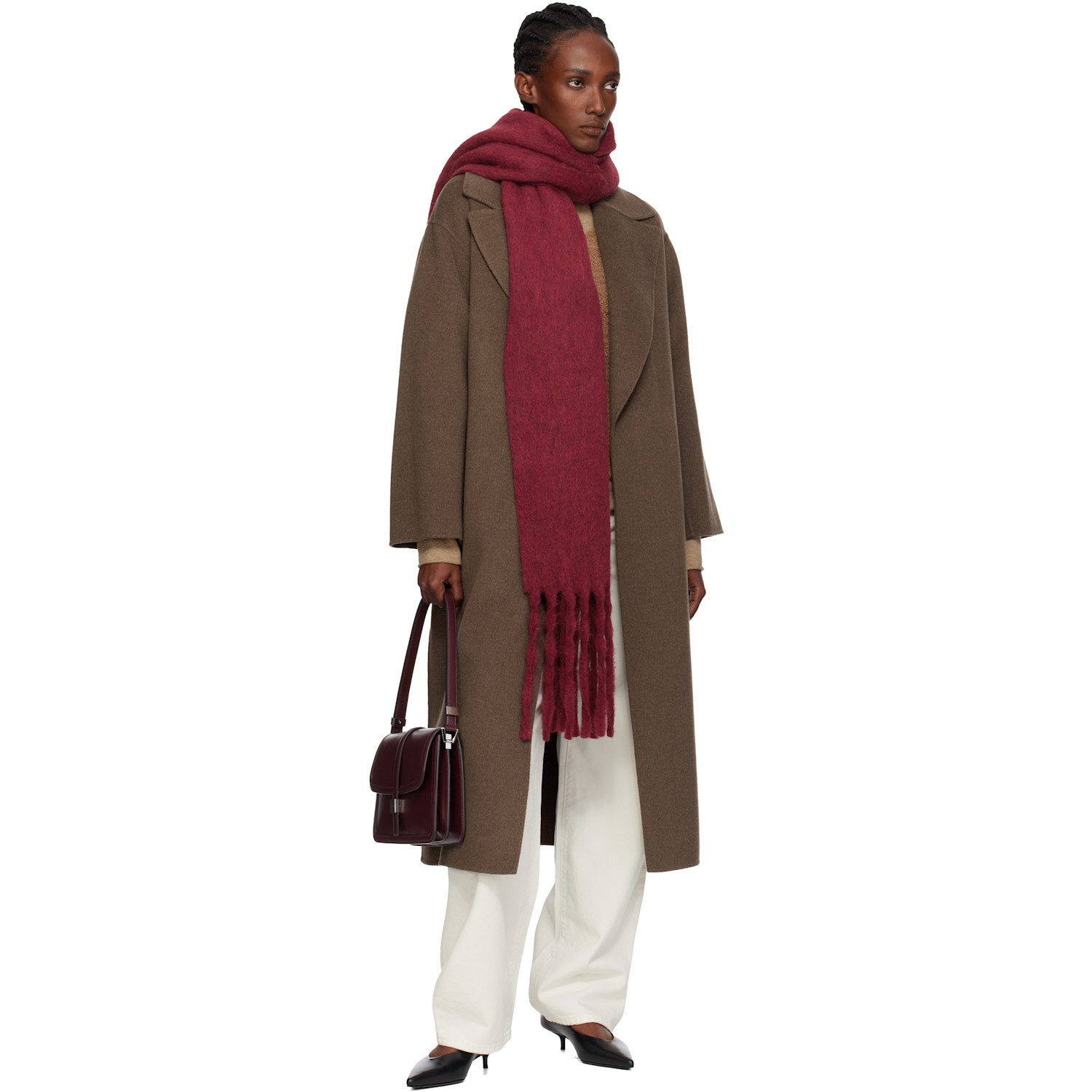  Max Mara Burgundy Osso Scarf 
