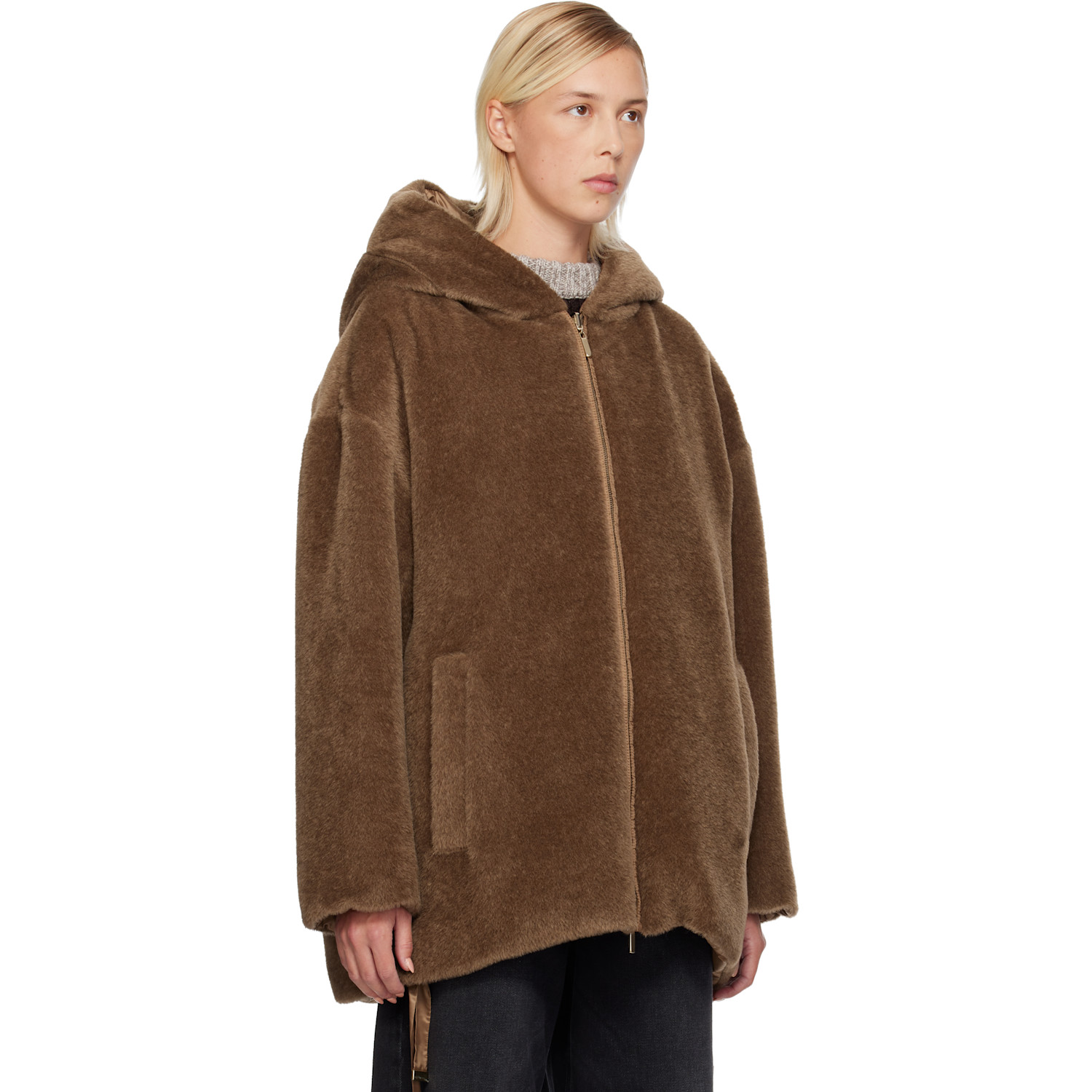  Max Mara Tan Olivia Reversible Down Jacket 