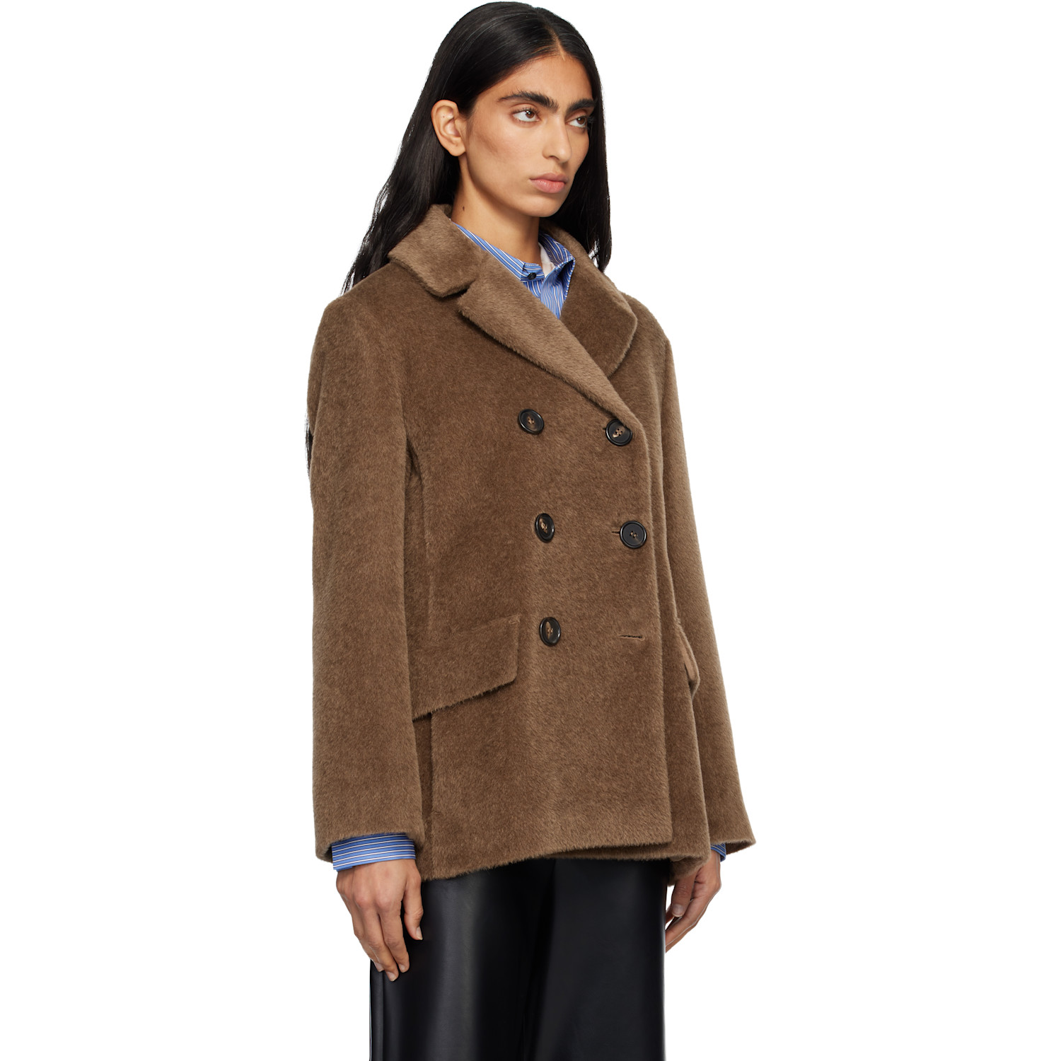  Max Mara Tan Atillio Faux-fur Coat 