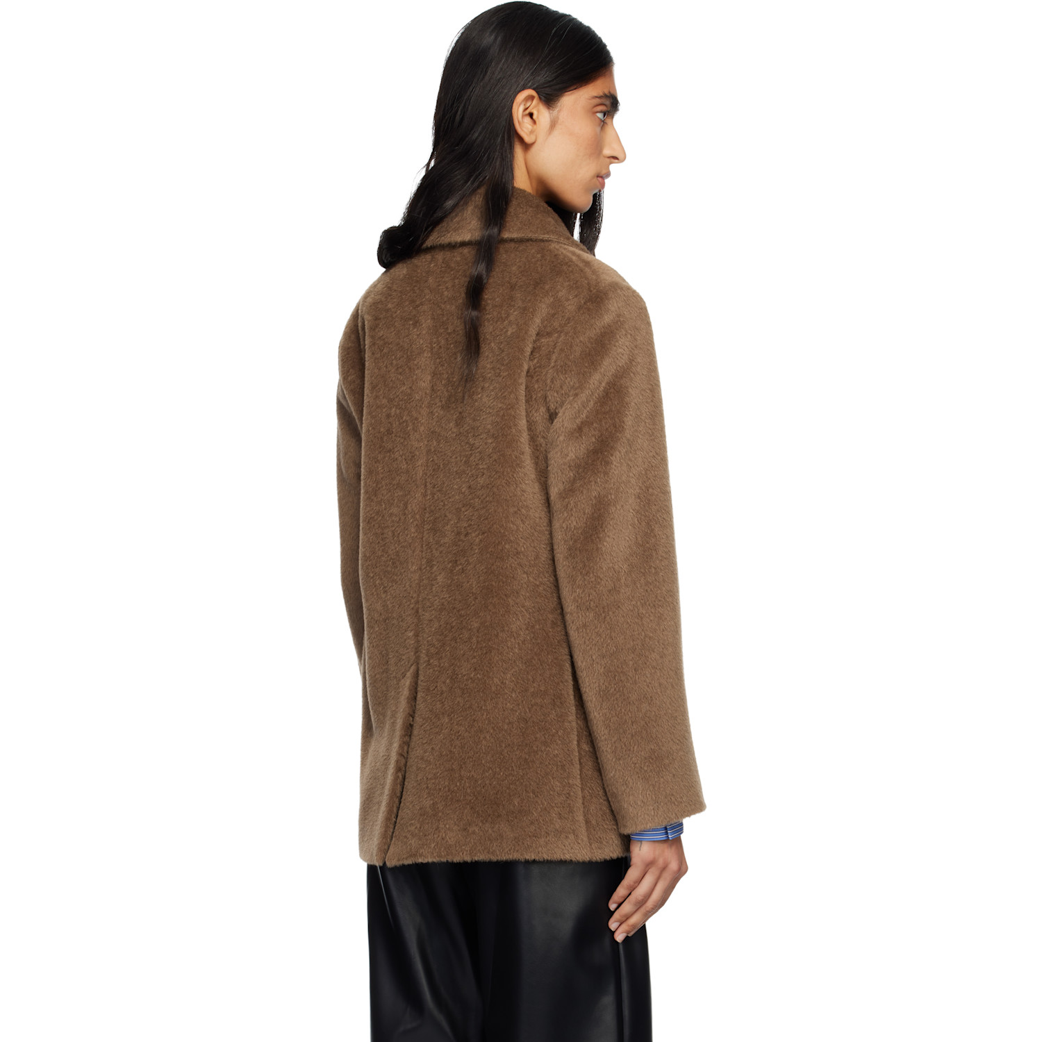  Max Mara Tan Atillio Faux-fur Coat 