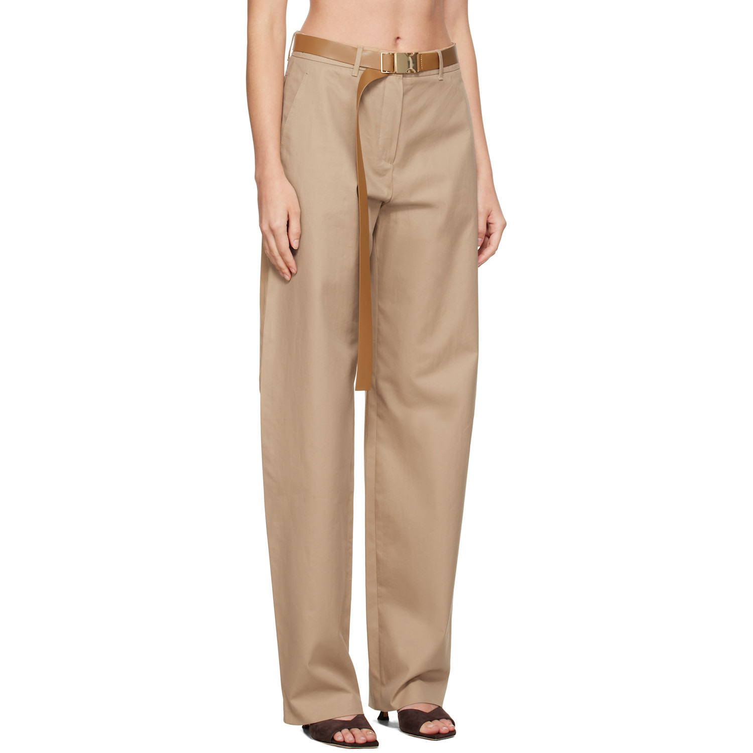  Max Mara Beige Bleu Trousers 