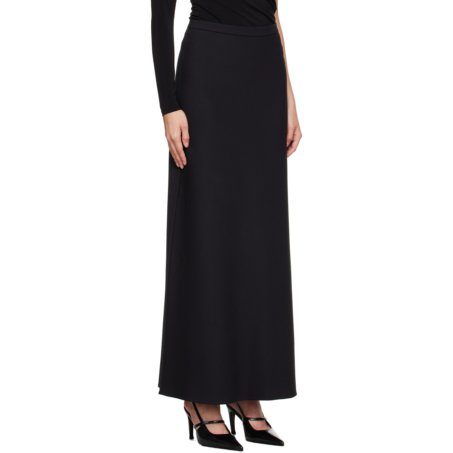  Max Mara Black Vernice Maxi Skirt 