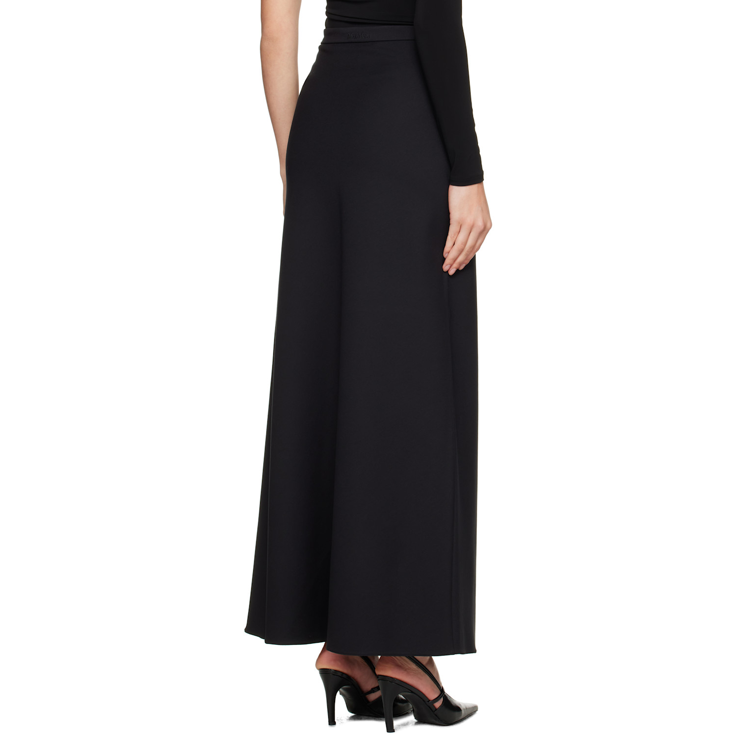  Max Mara Black Vernice Maxi Skirt 