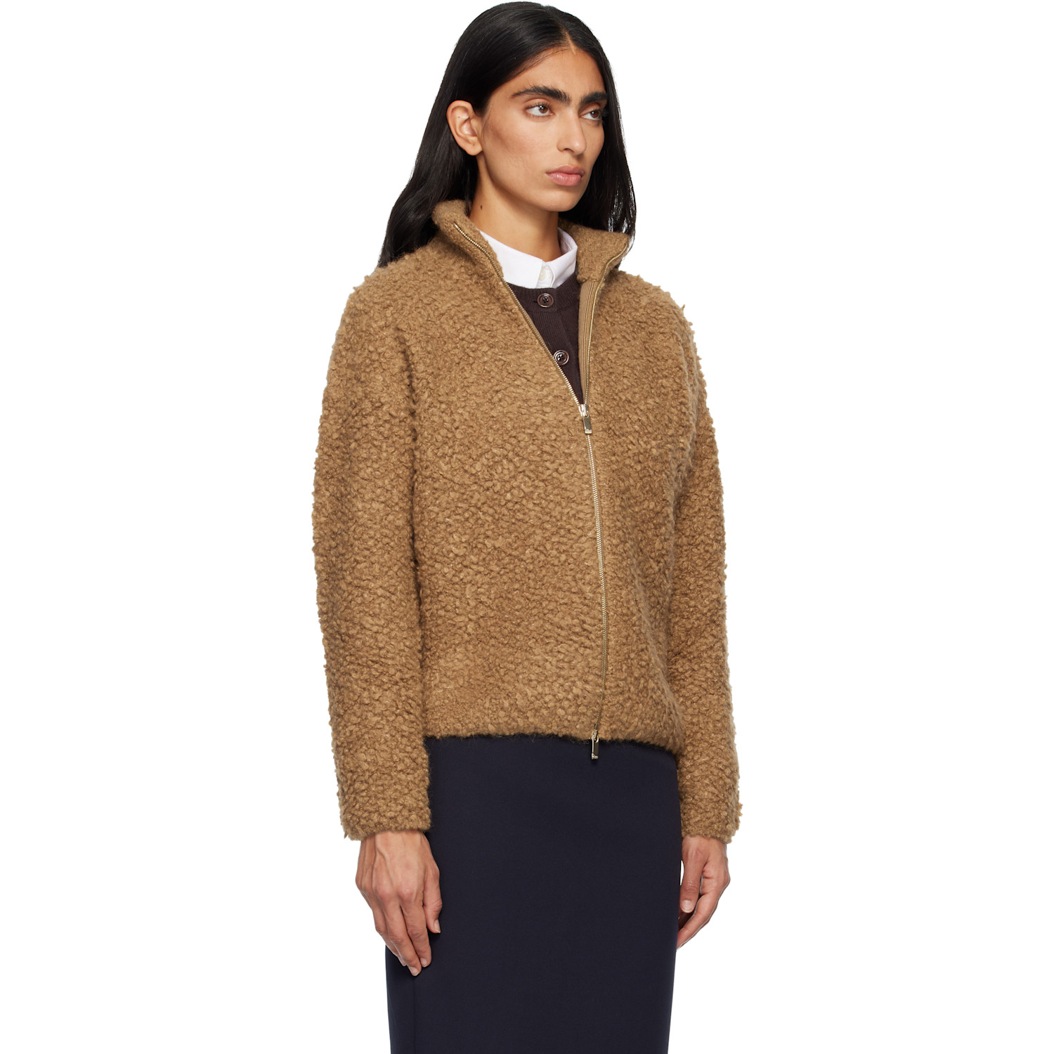  Max Mara Tan Oggetti Cardigan 
