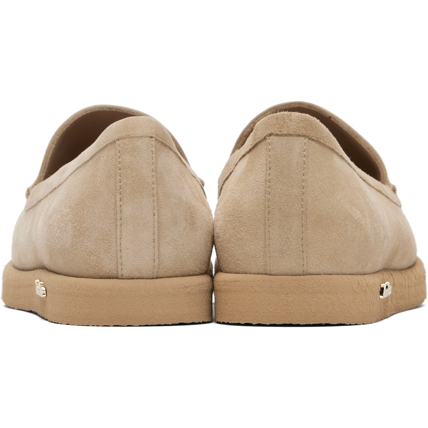  Max Mara Beige Soft Moc Loafers 