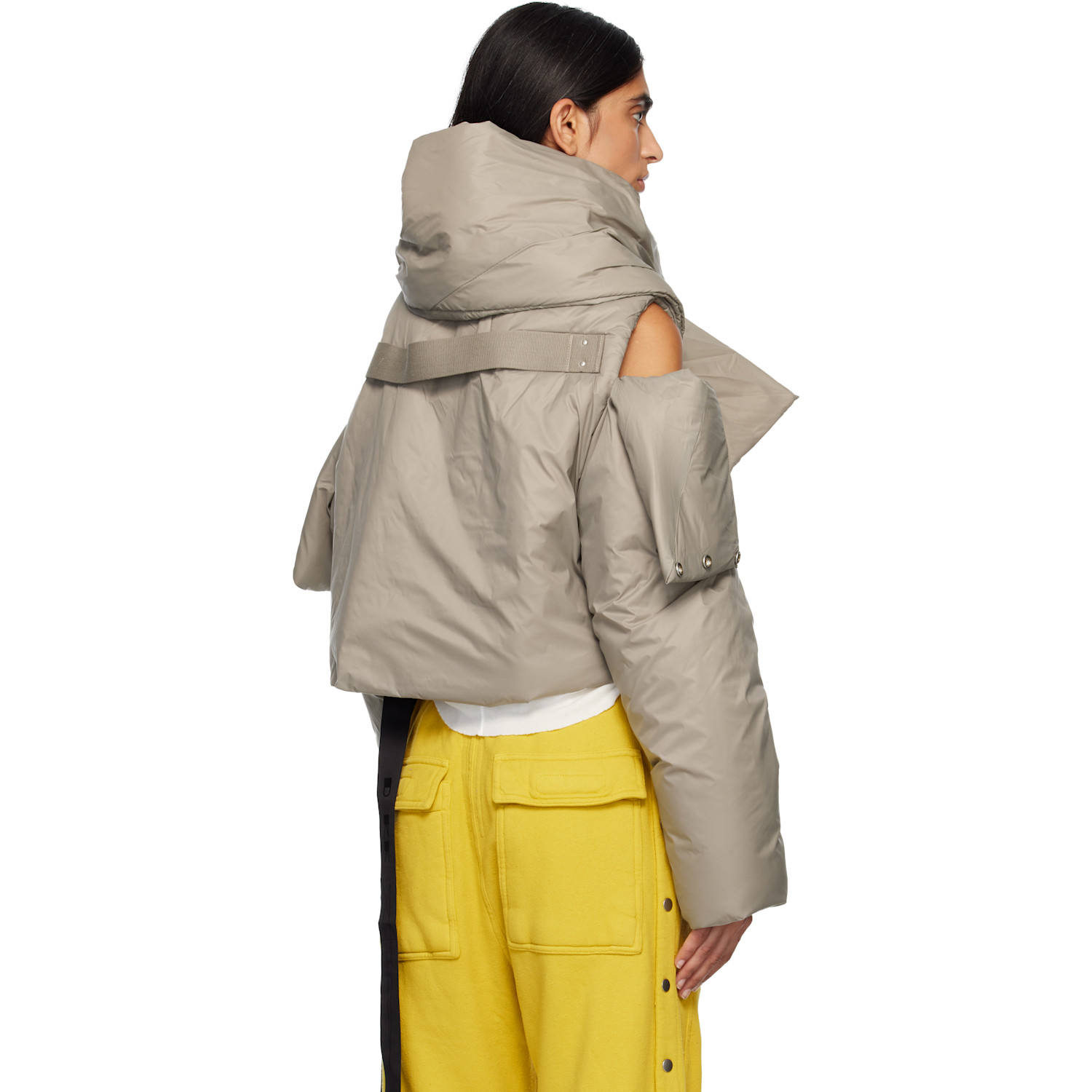  Rick Owens Drkshdw Taupe Concordians Convertible Jacket 