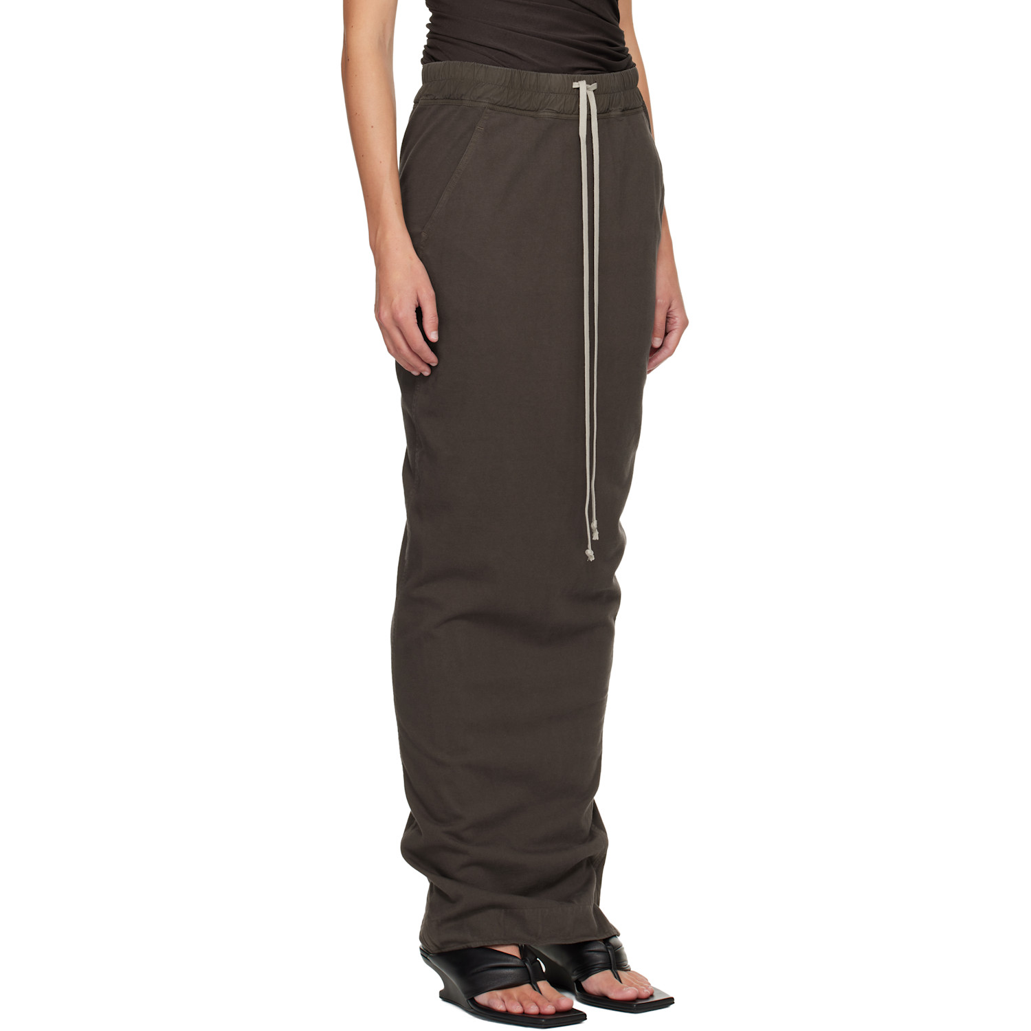  Rick Owens Drkshdw Gray Concordians Pull On Pillar Maxi Skirt 