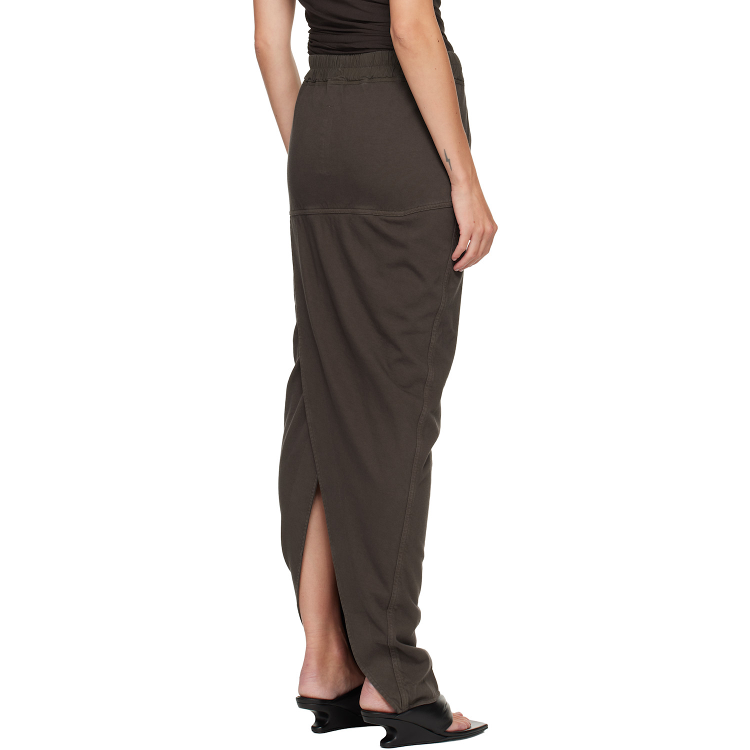  Rick Owens Drkshdw Gray Concordians Pull On Pillar Maxi Skirt 