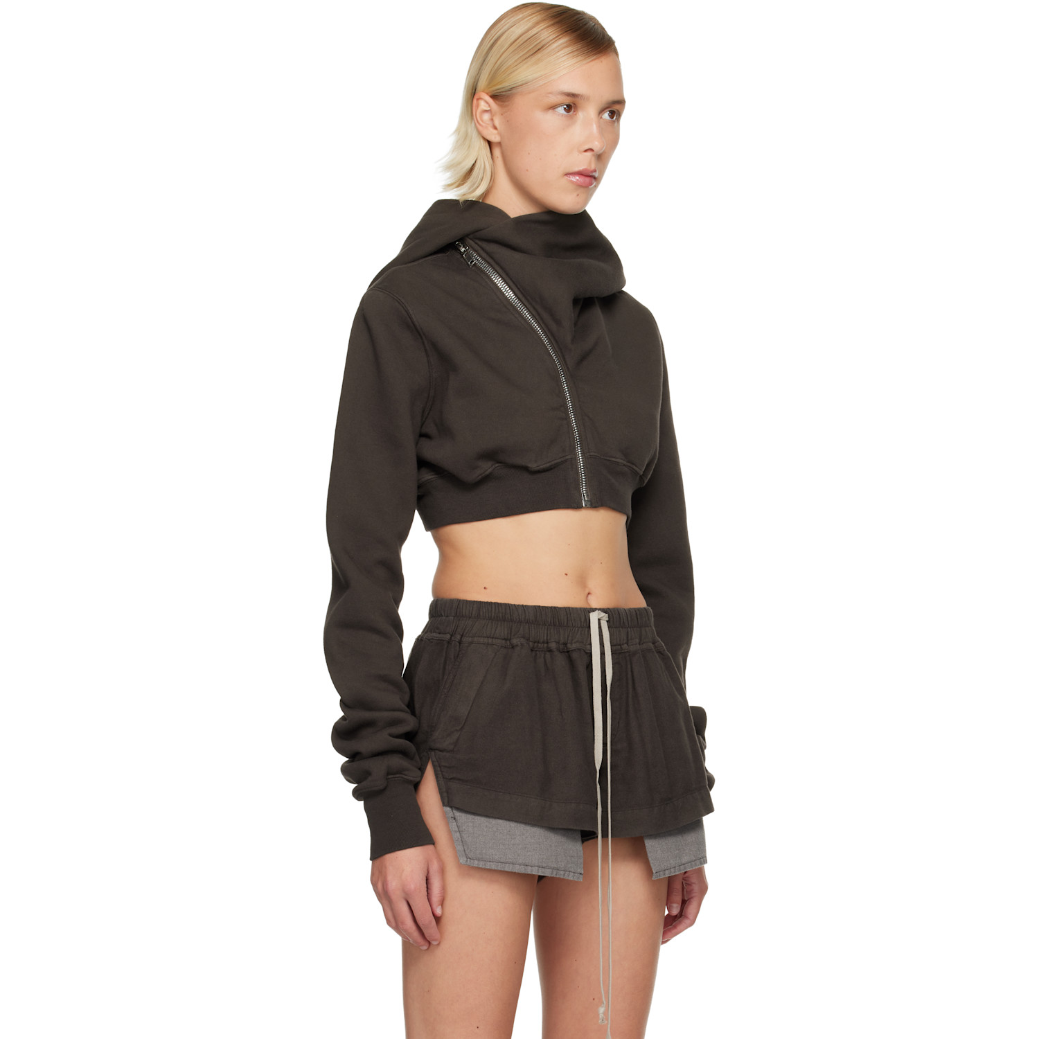  Rick Owens Drkshdw Gray Concordians Micro Mountain Hoodie 