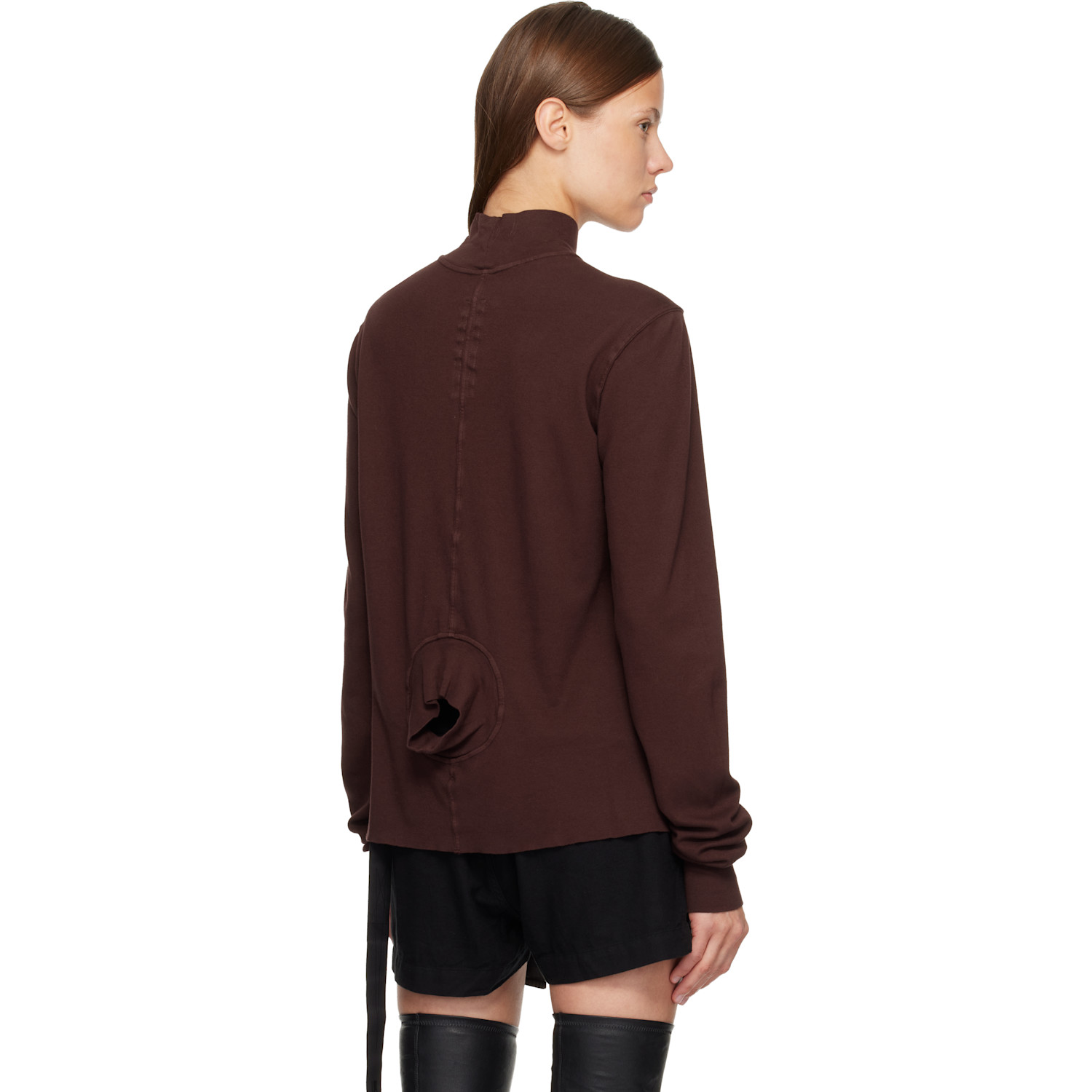  Rick Owens Drkshdw Burgundy Concordians Headon Dbl Turtleneck 