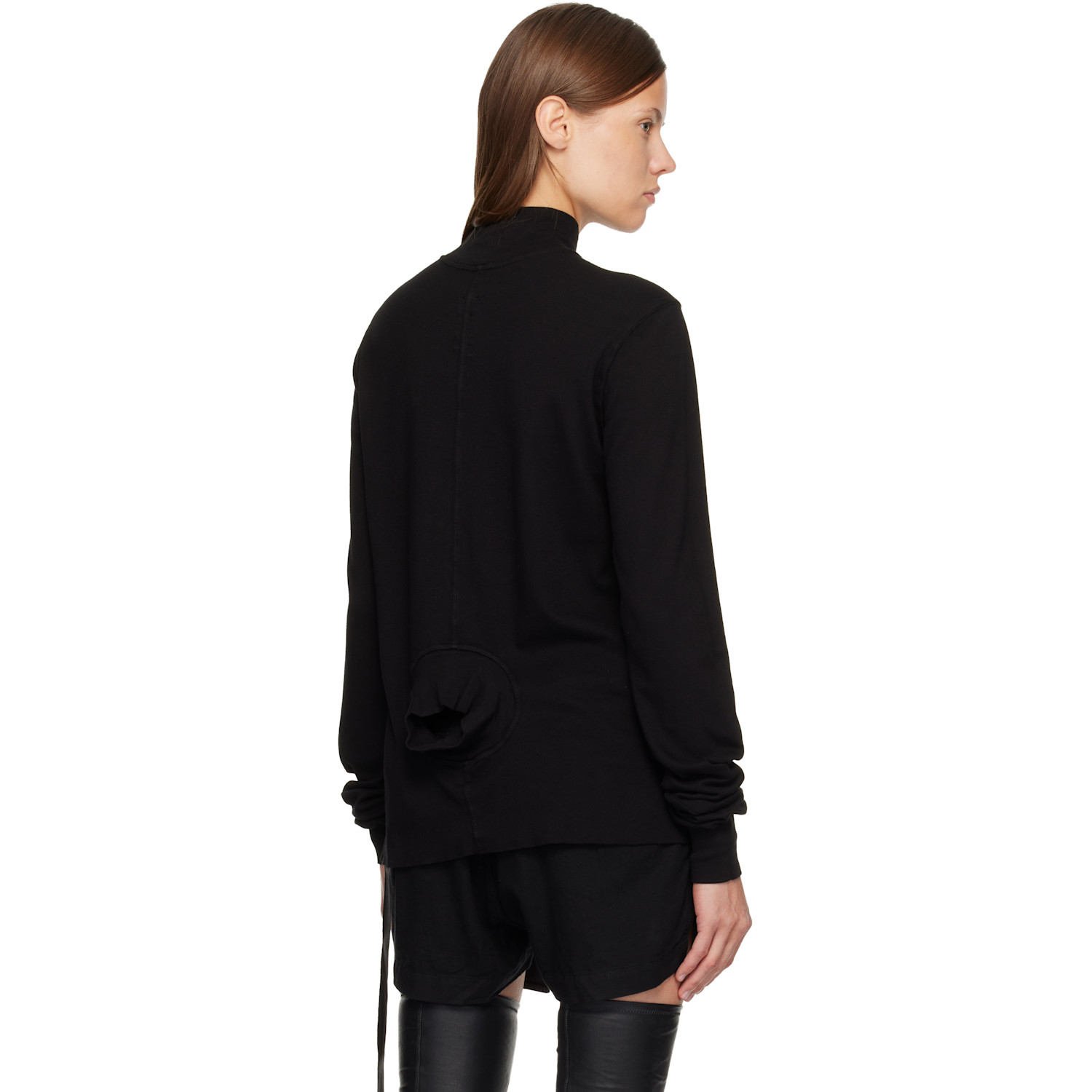  Rick Owens Drkshdw Black Concordians Headon Dbl Turtleneck 