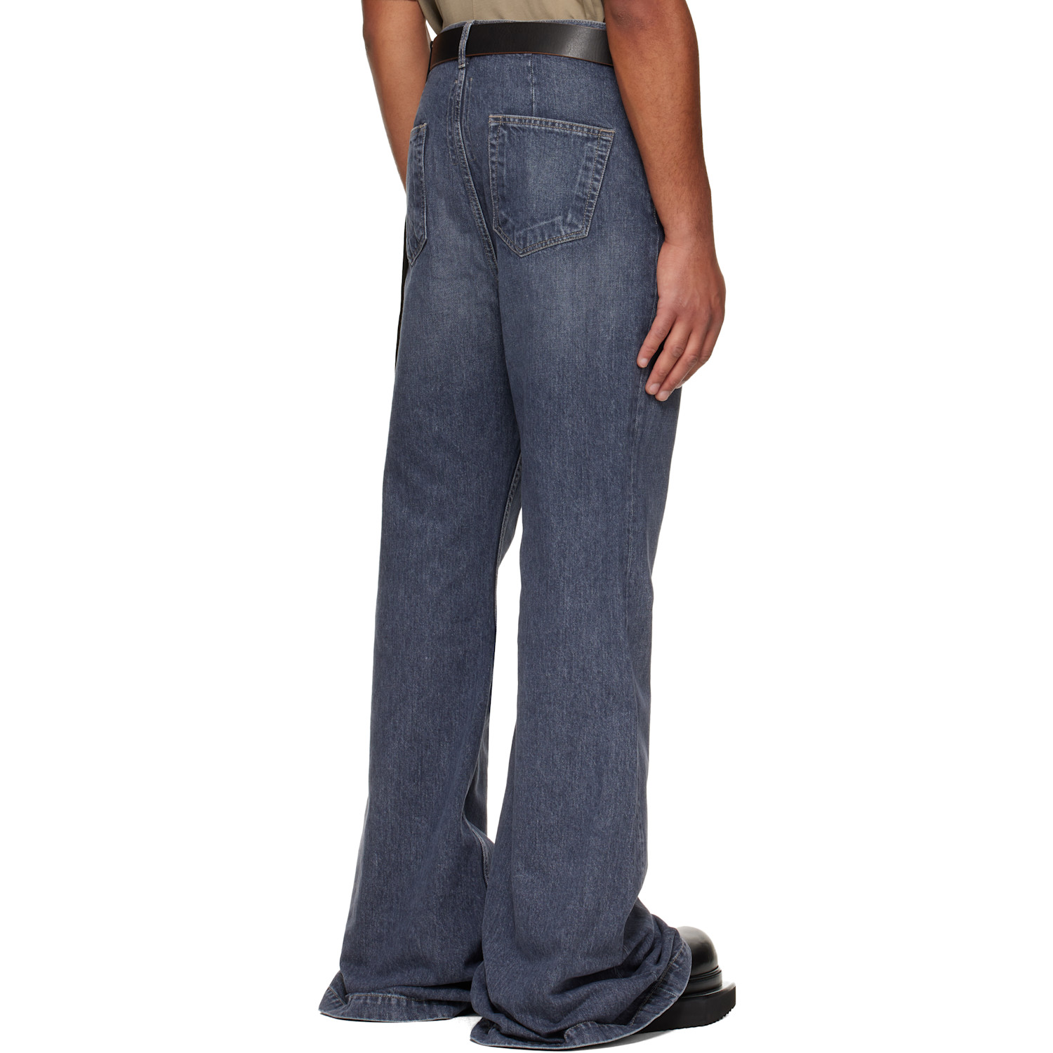  Rick Owens Drkshdw Blue Concordians Bolan Bootcut Jeans 