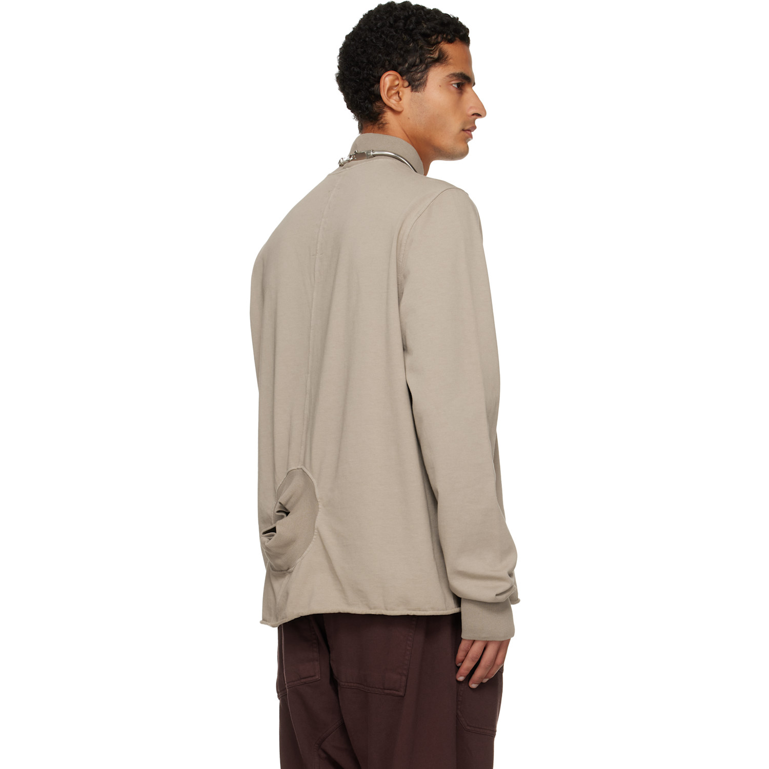  Rick Owens Drkshdw Taupe Concordians Headon Dbl Turtleneck 