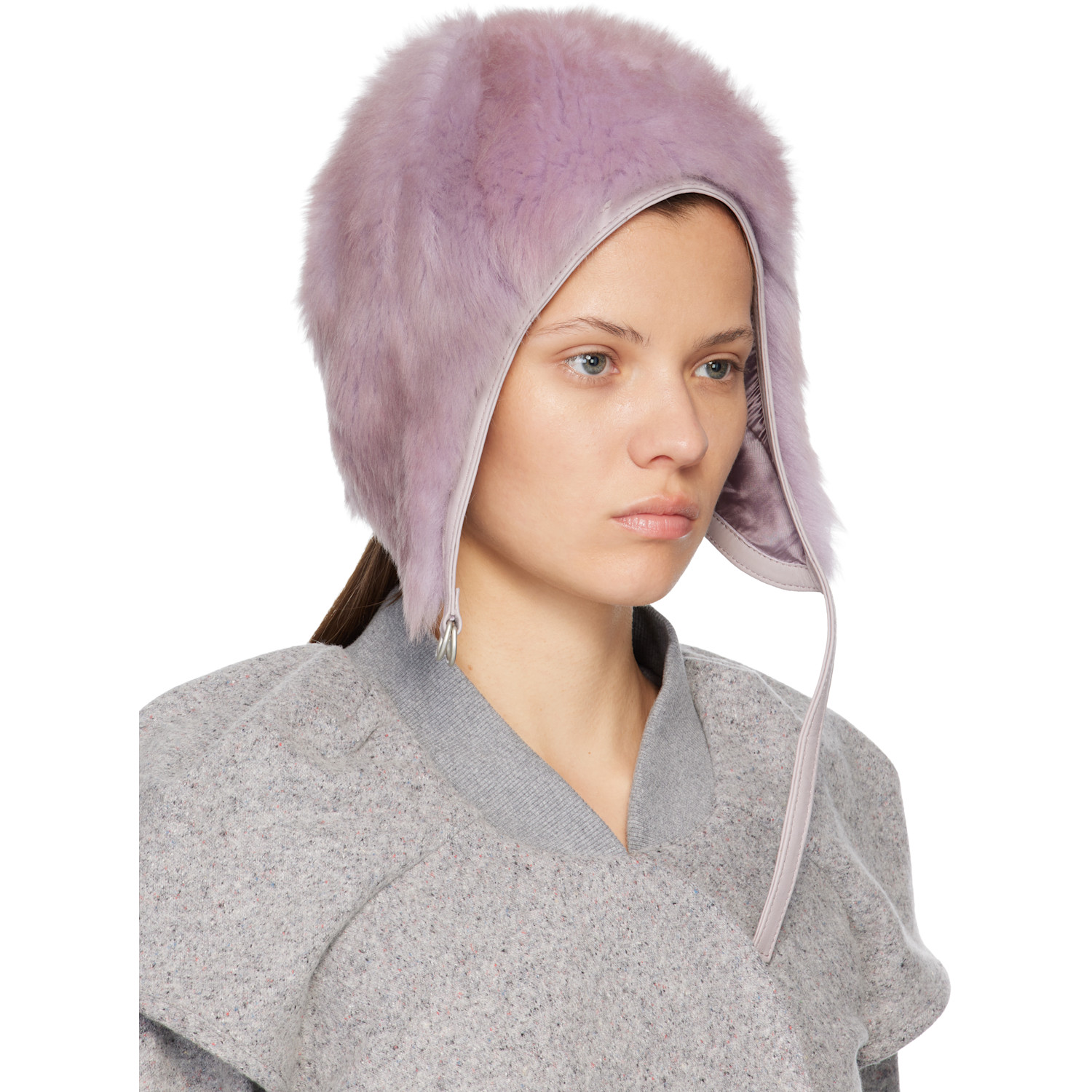  Acne Studios Purple Shearling Hat 