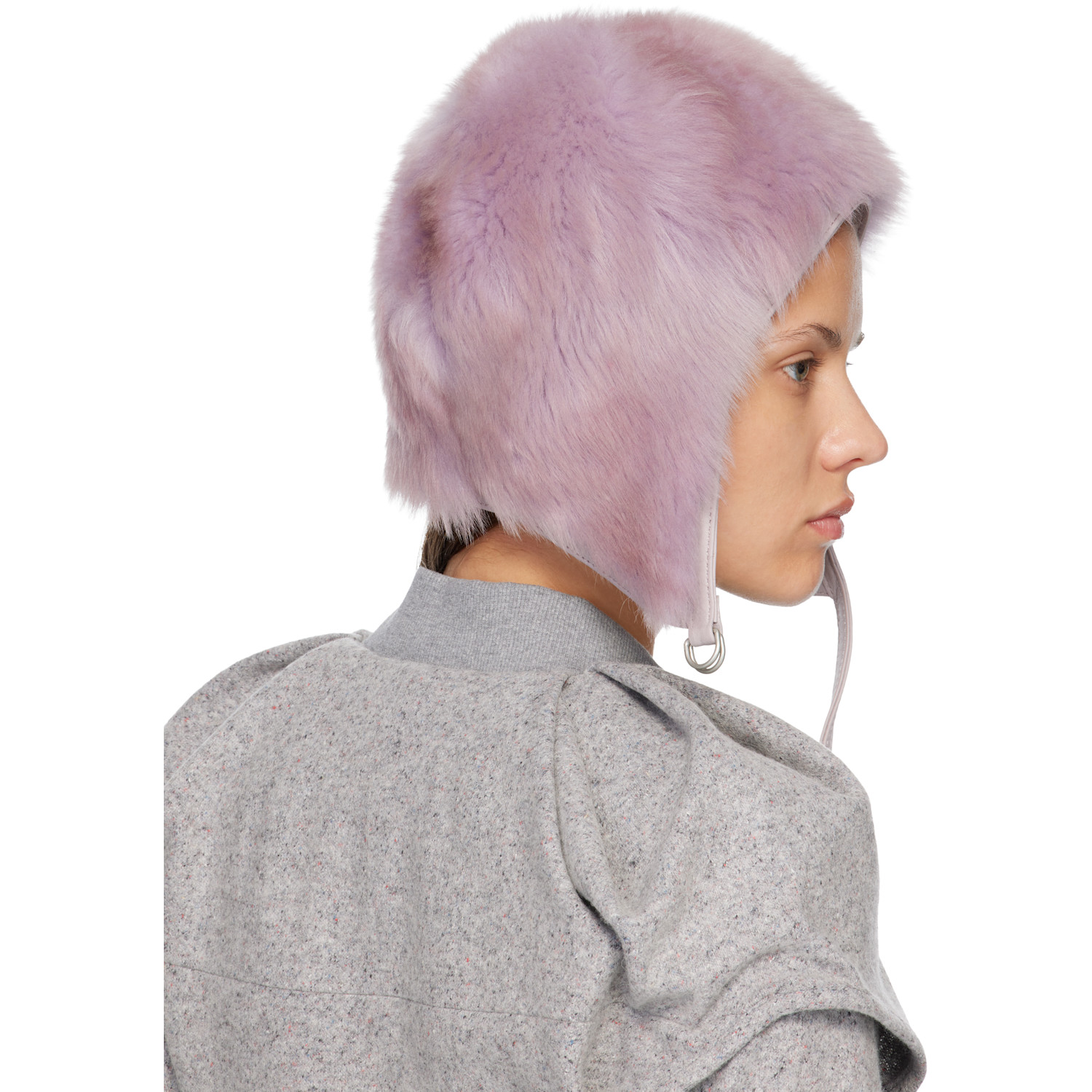  Acne Studios Purple Shearling Hat 