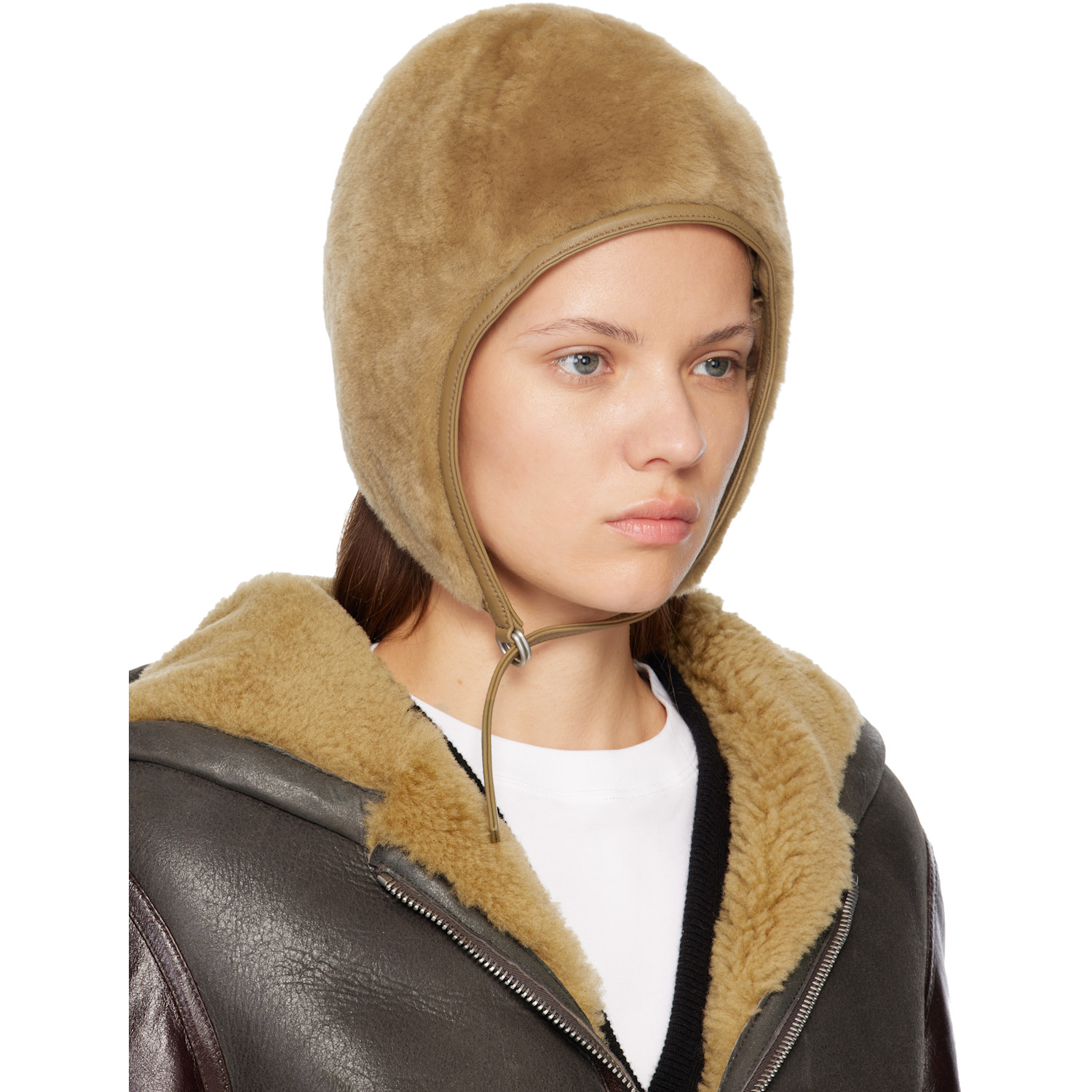  Acne Studios Brown Shearling Hat 