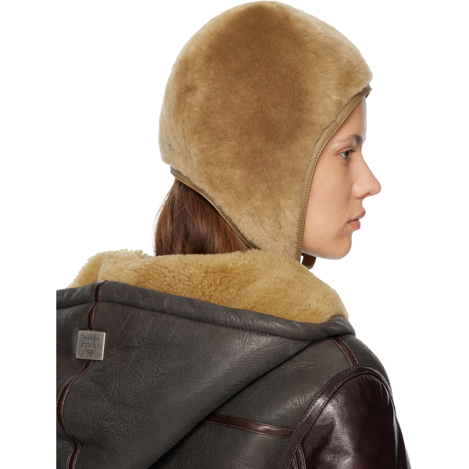  Acne Studios Brown Shearling Hat 