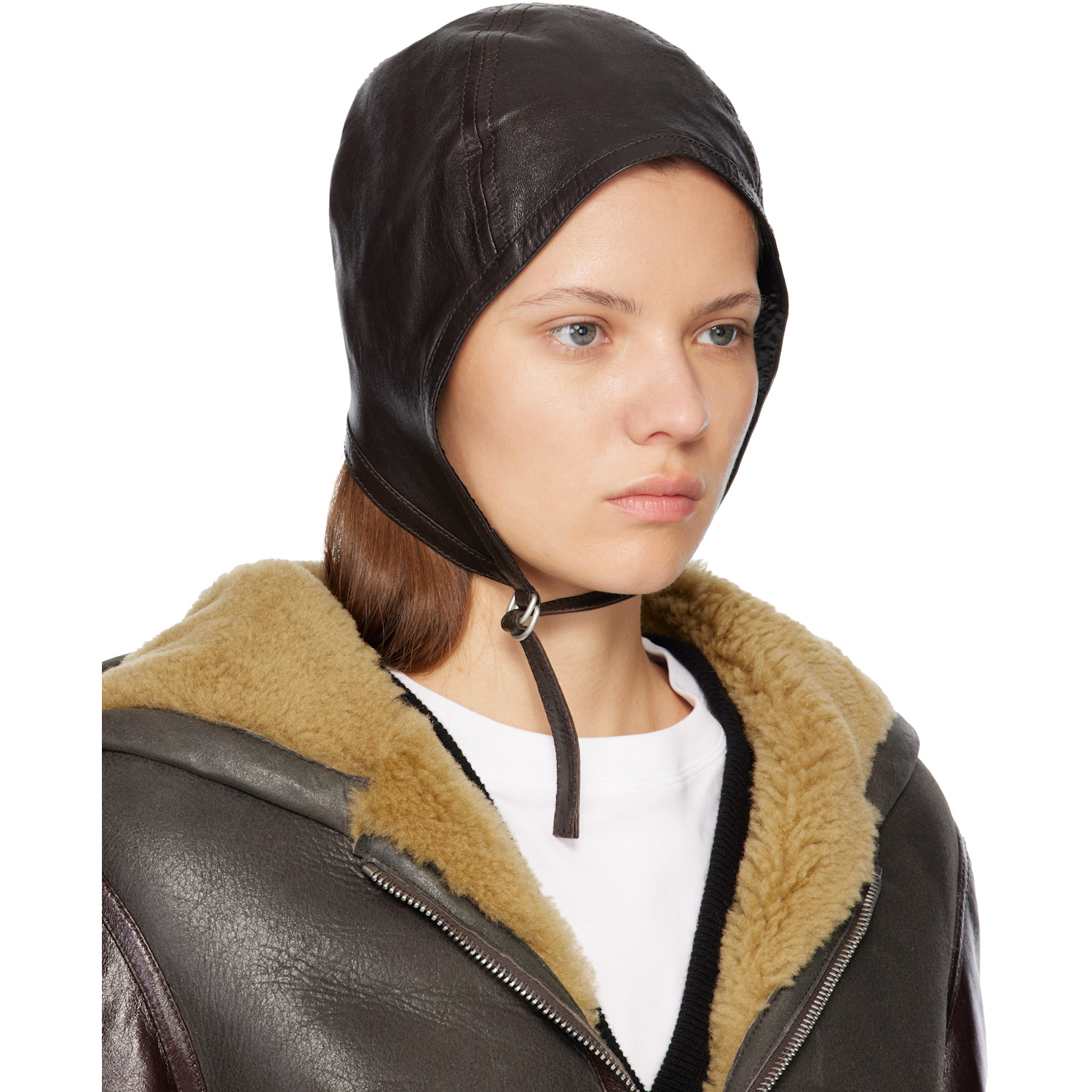  Acne Studios Brown Lambskin Hat 