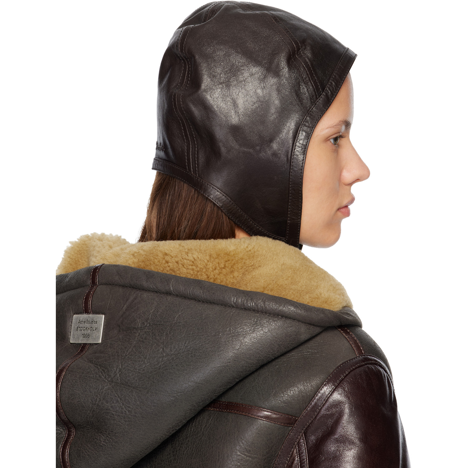  Acne Studios Brown Lambskin Hat 