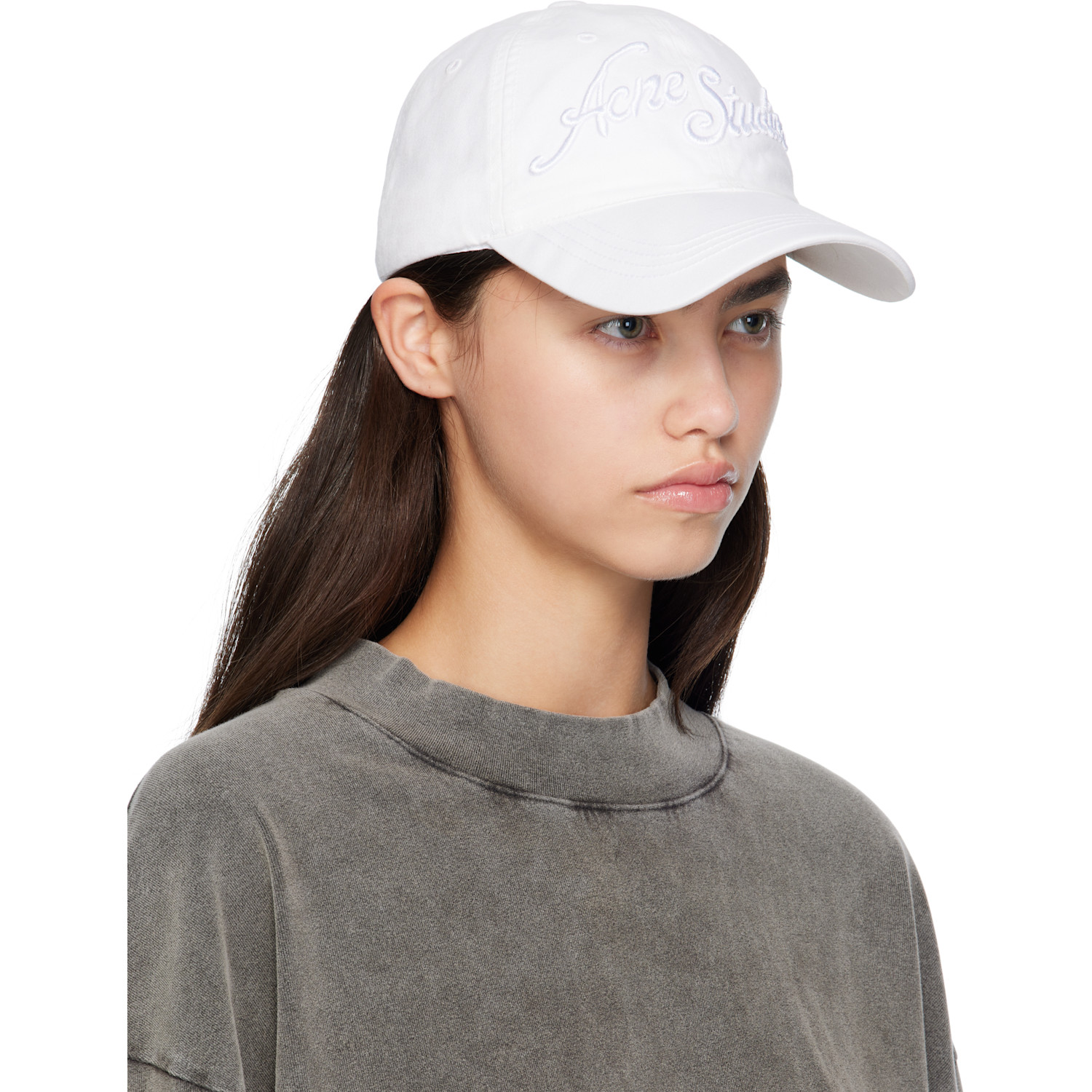  Acne Studios White Logo Cap 