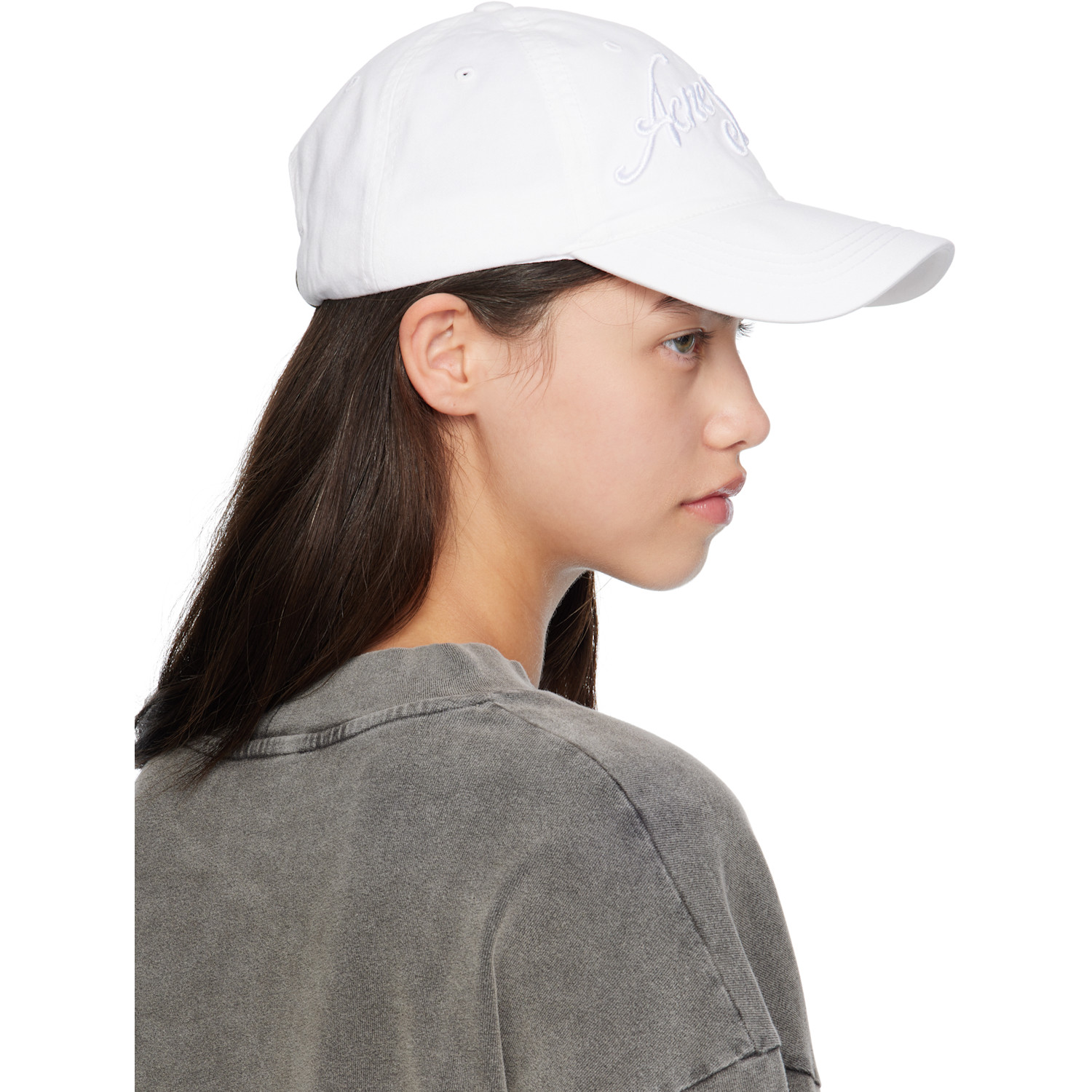  Acne Studios White Logo Cap 