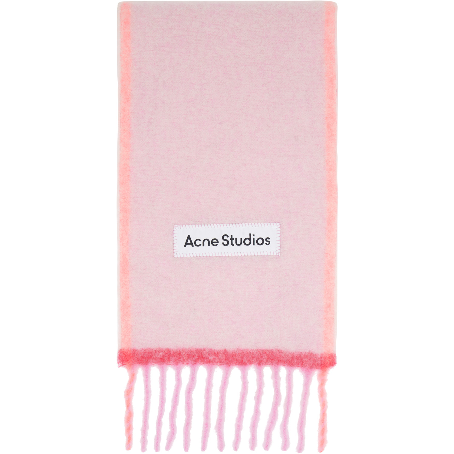 Acne Studios Pink Narrow Wool Mohair Scarf