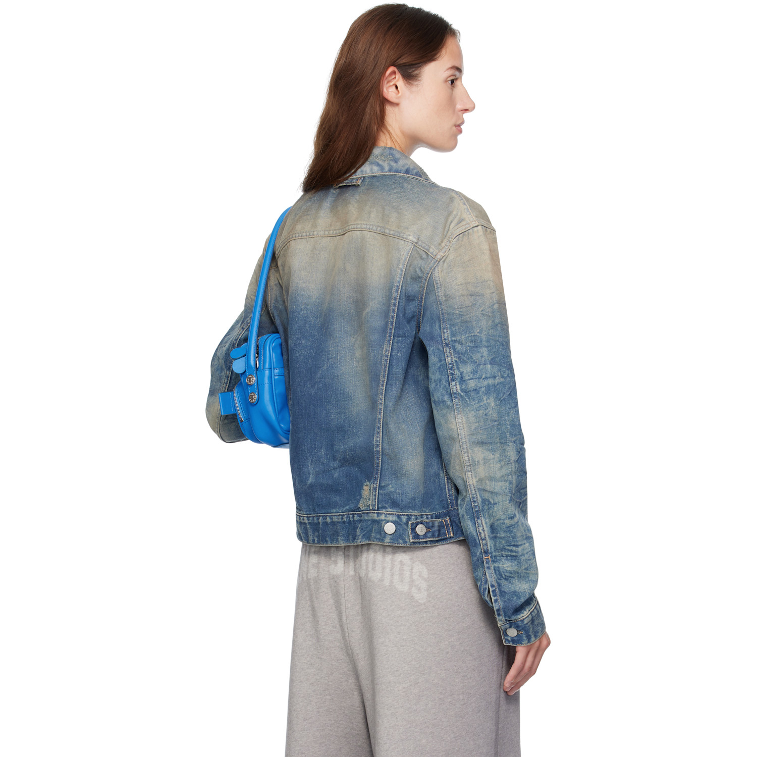  Acne Studios Blue Distressed Denim Jacket 