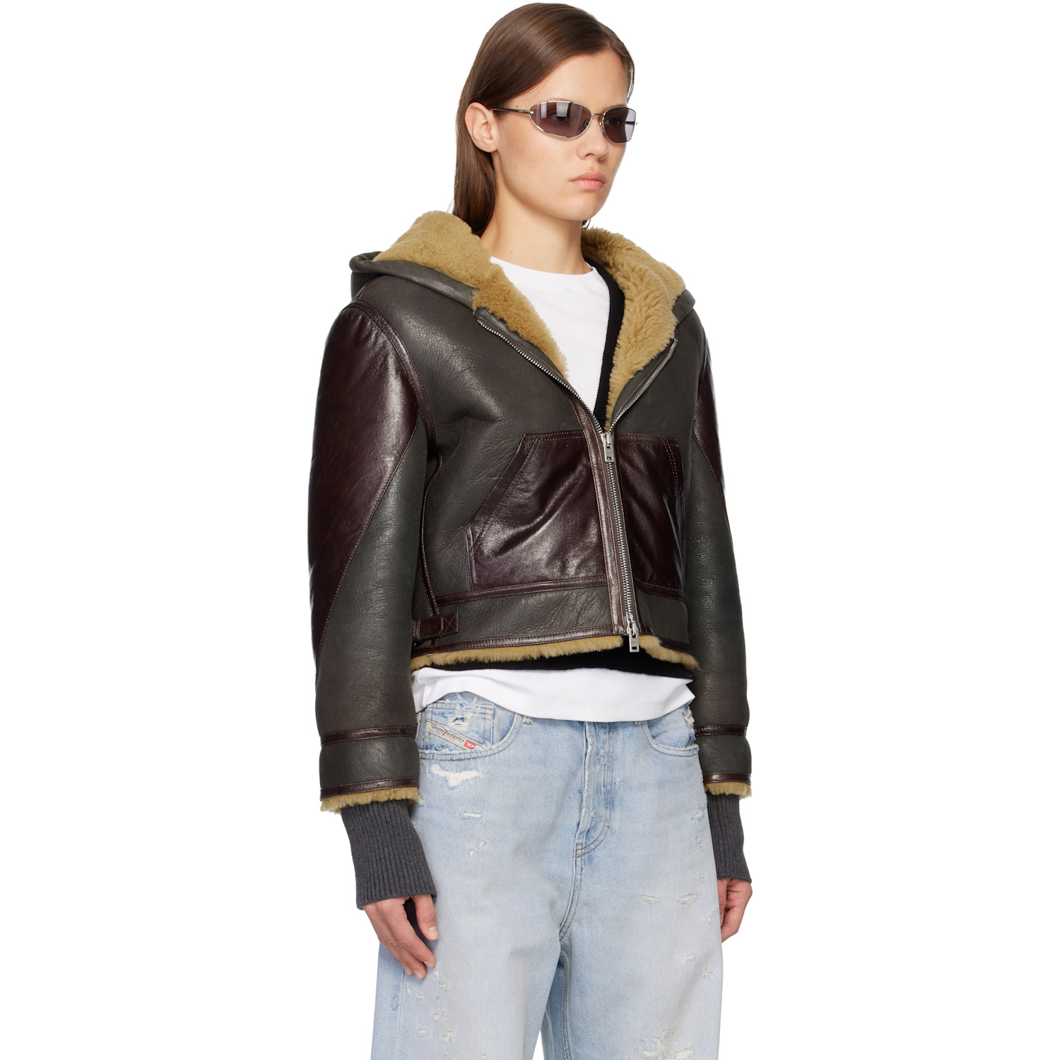  Acne Studios Brown Shearling Jacket 