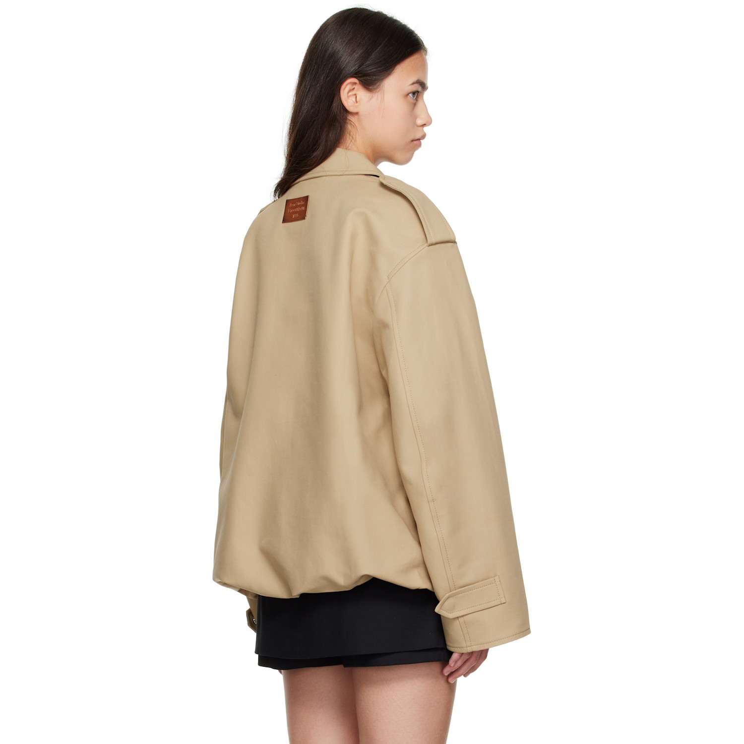  Acne Studios Beige Cotton Satin Jacket 