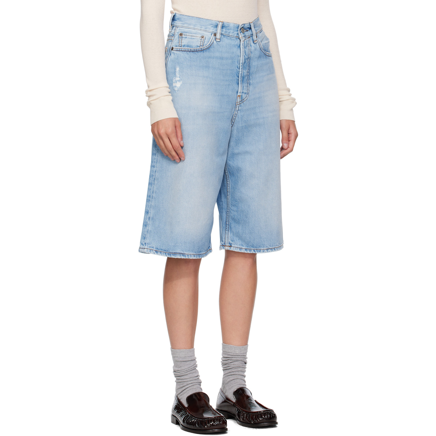  Acne Studios Blue Loose-fit Denim Shorts 