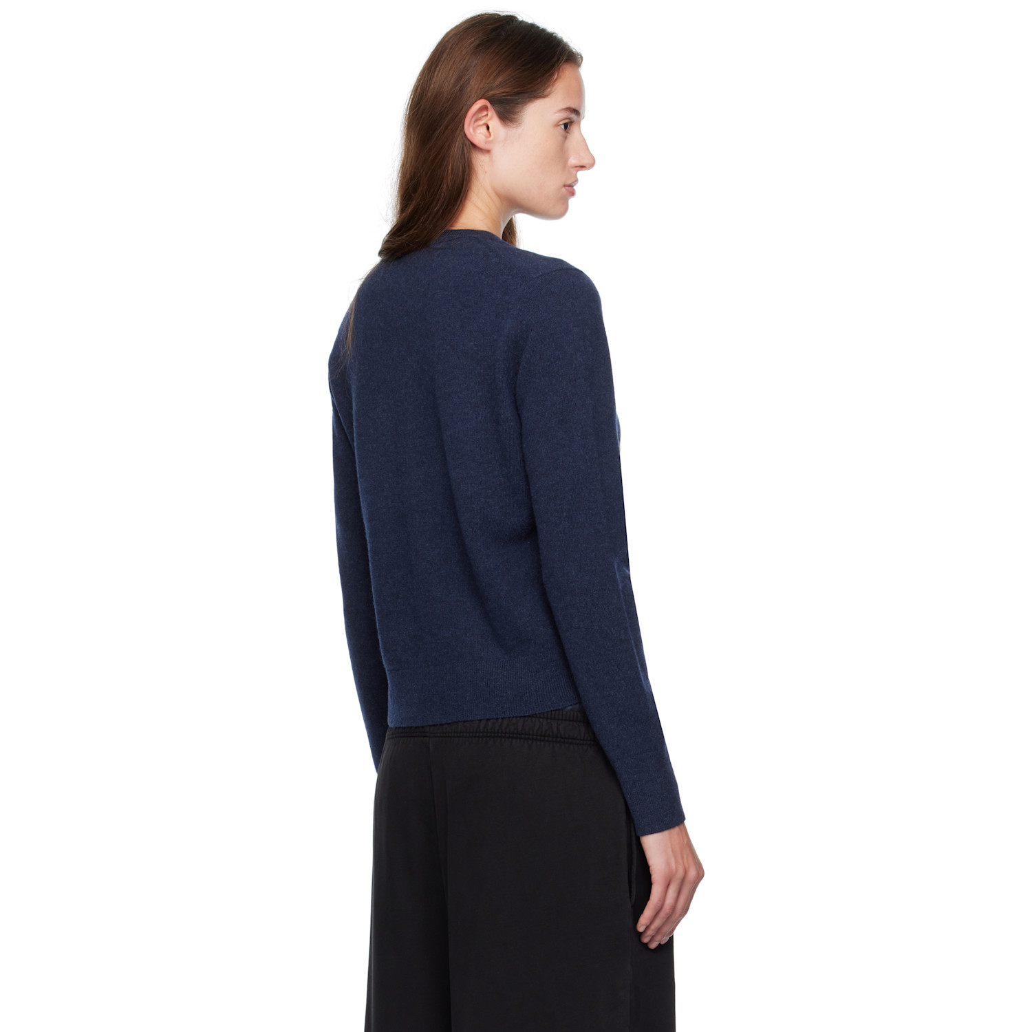  Acne Studios Navy Fitted Yak Wool Cardigan 