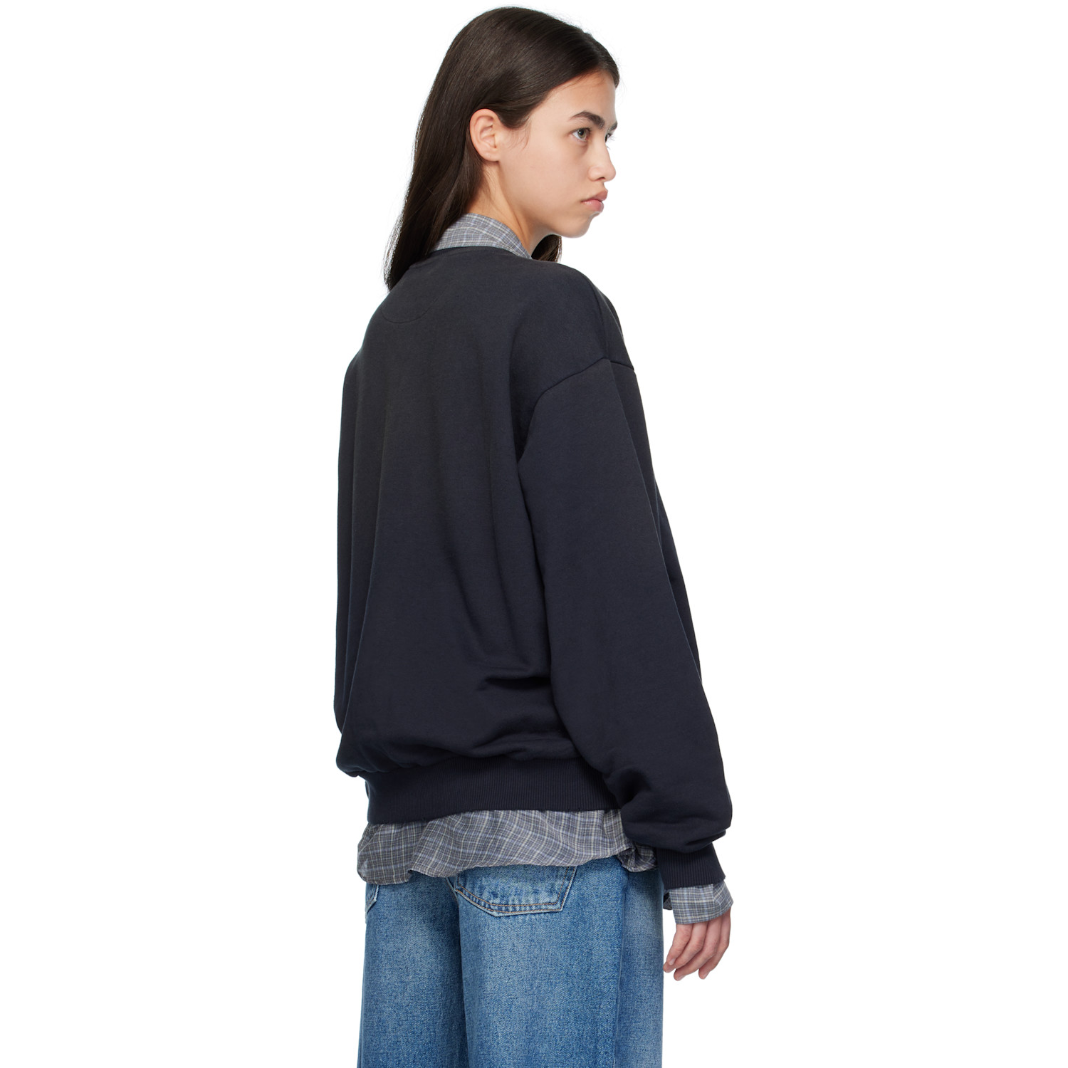  Acne Studios Black Logo Zip Sweater 