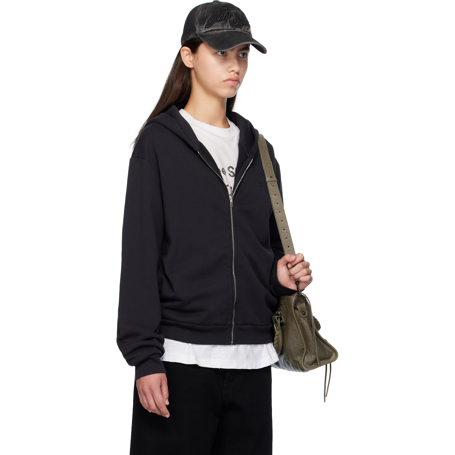  Acne Studios Black Zipper Hoodie 