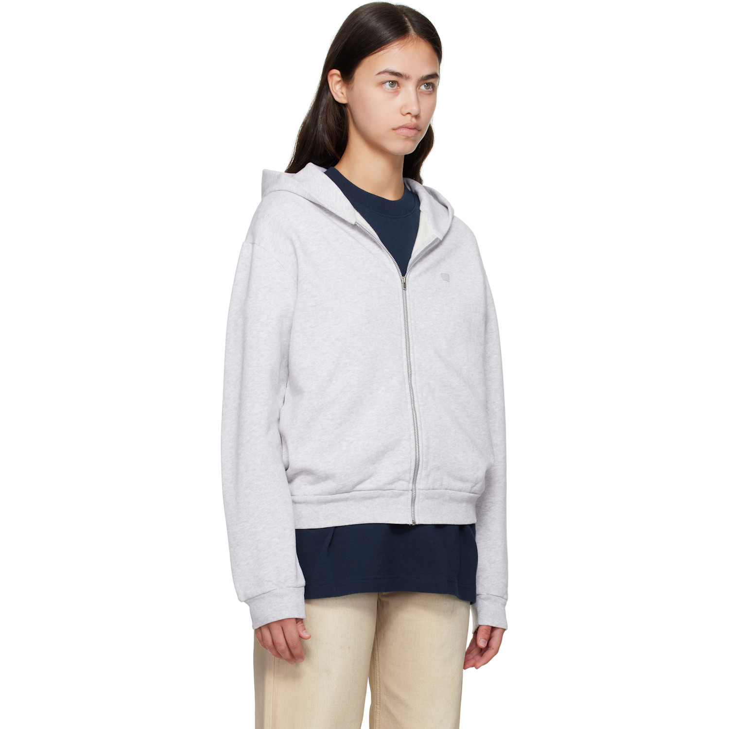  Acne Studios Gray Zipper Hoodie 