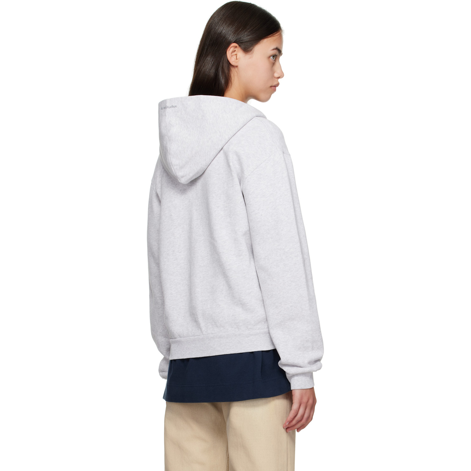  Acne Studios Gray Zipper Hoodie 