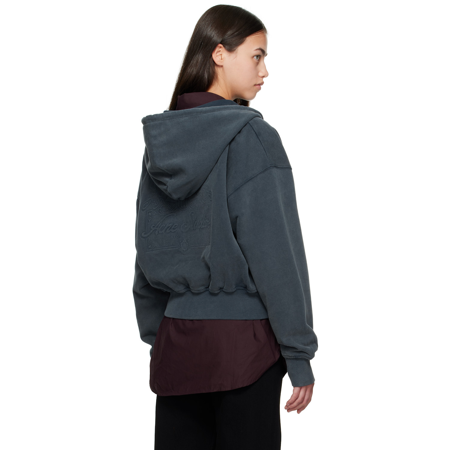  Acne Studios Blue Zipper Hoodie 