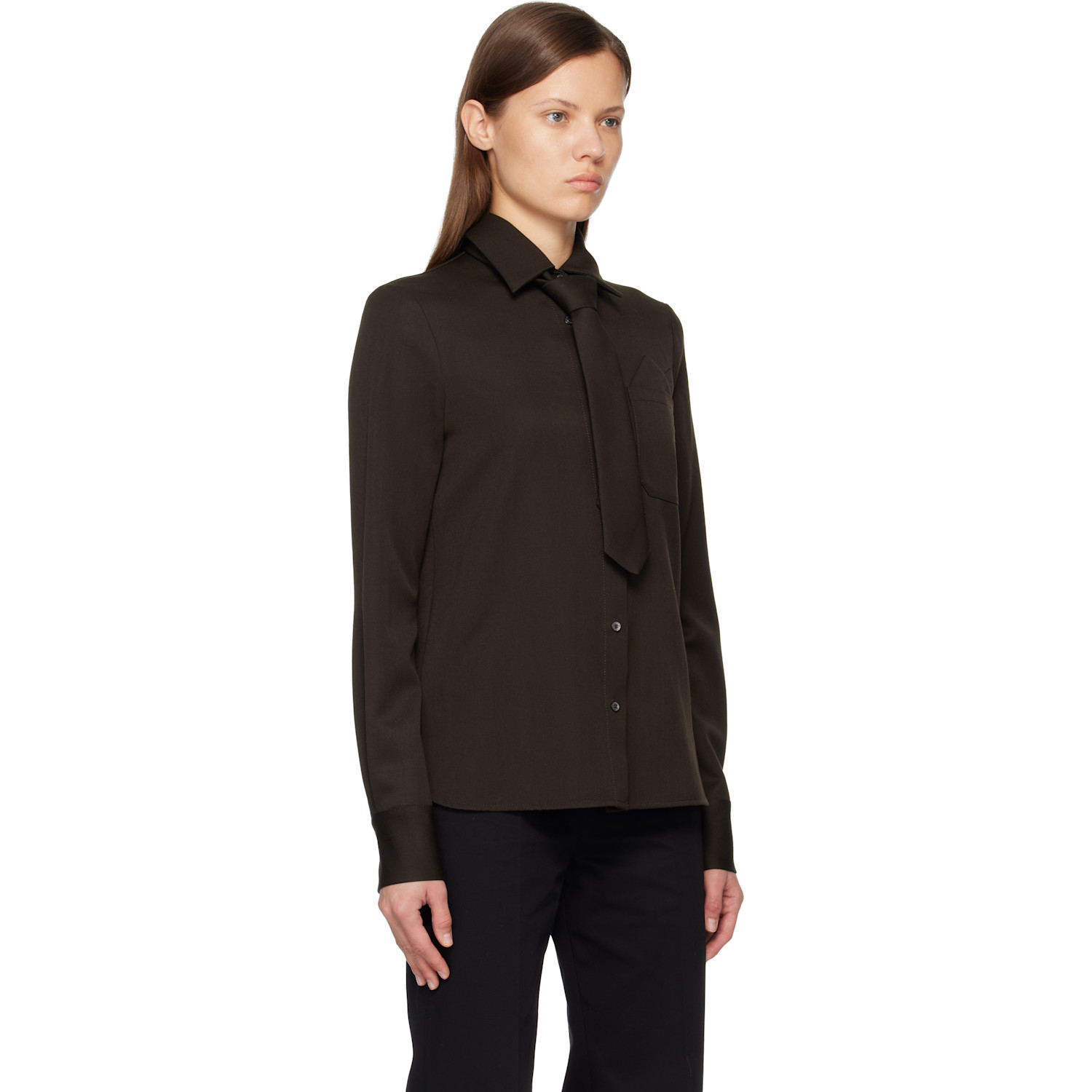  Acne Studios Brown Tie Shirt 