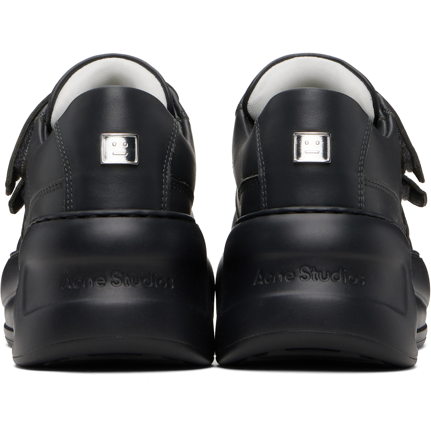  Acne Studios Gray Velcro Strap Platform Sneakers 