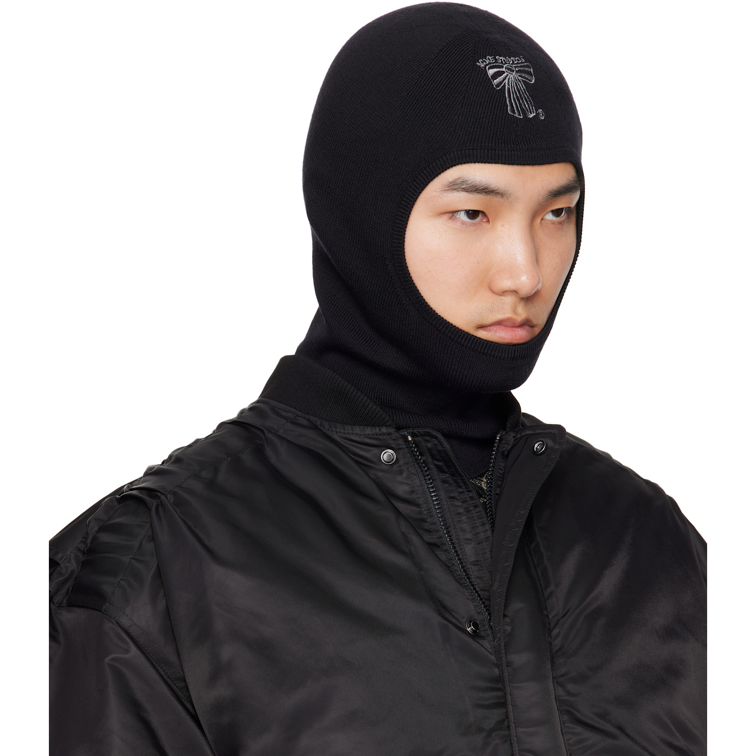  Acne Studios Black Wool Balaclava 