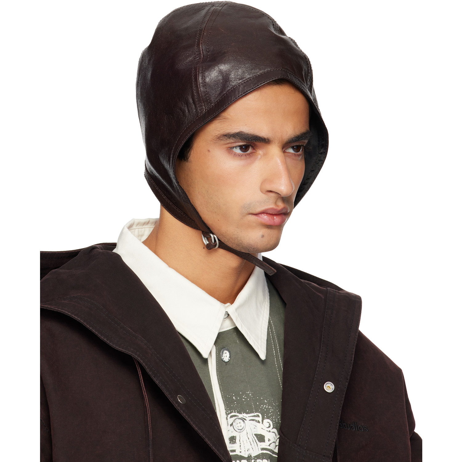  Acne Studios Brown Lambskin Hat 