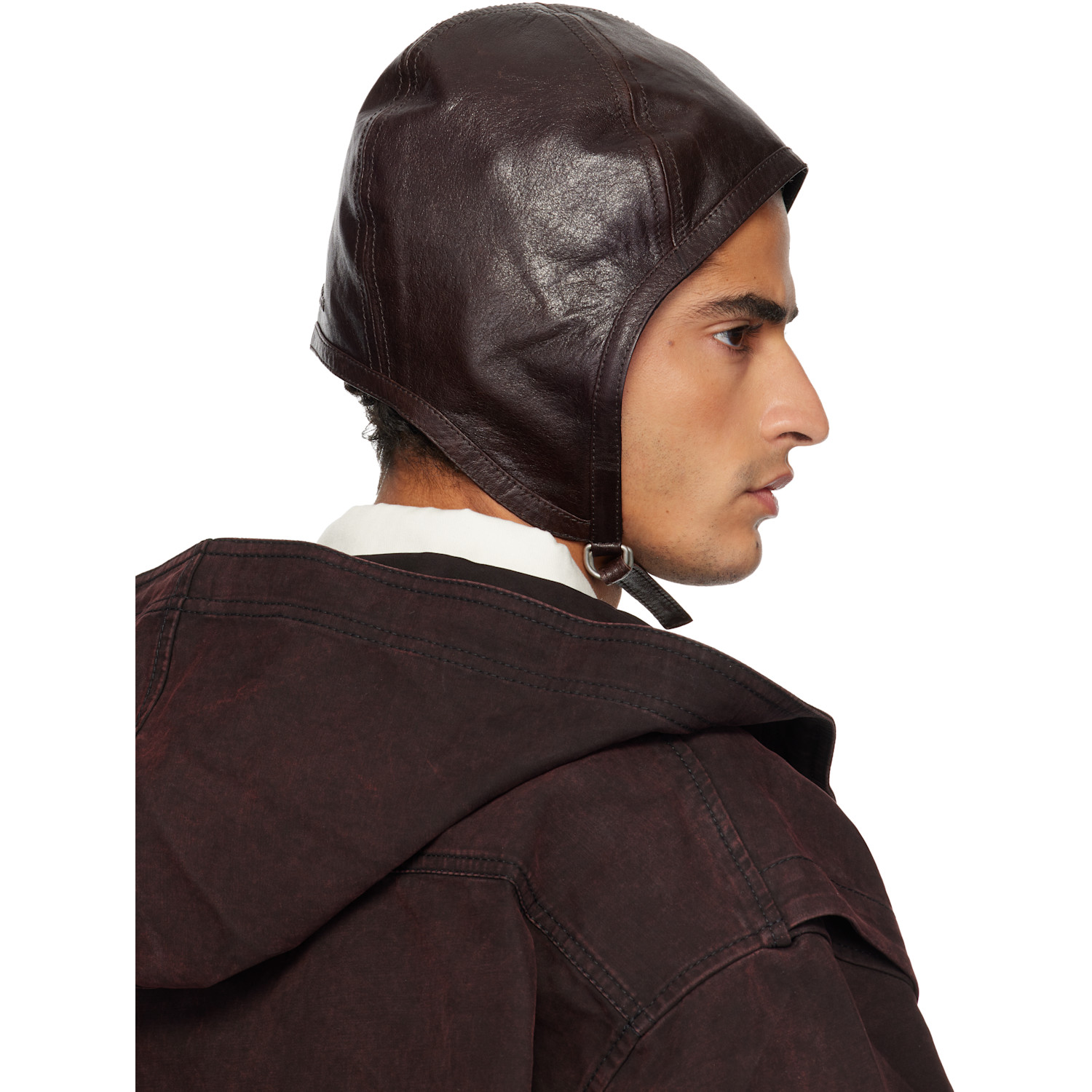  Acne Studios Brown Lambskin Hat 