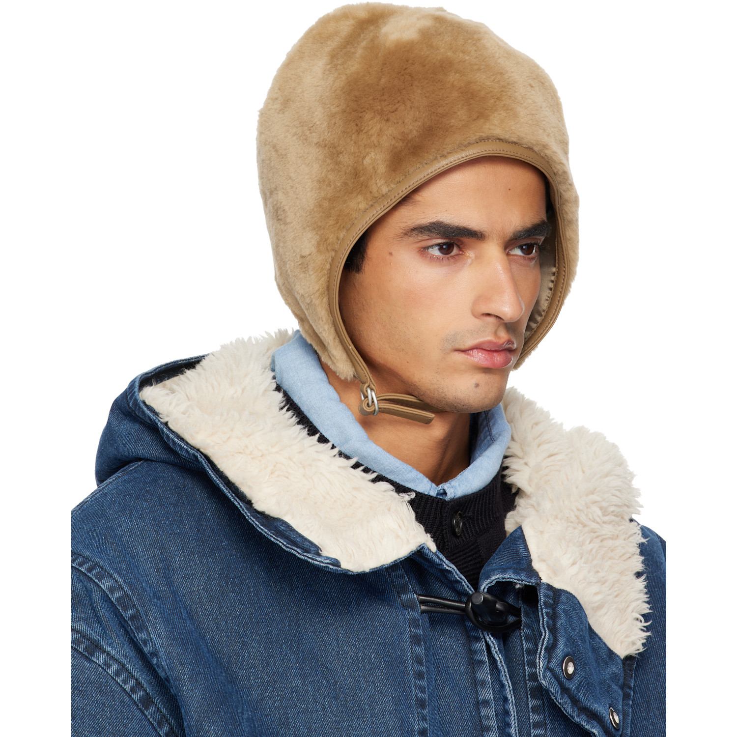  Acne Studios Brown Shearling Hat 