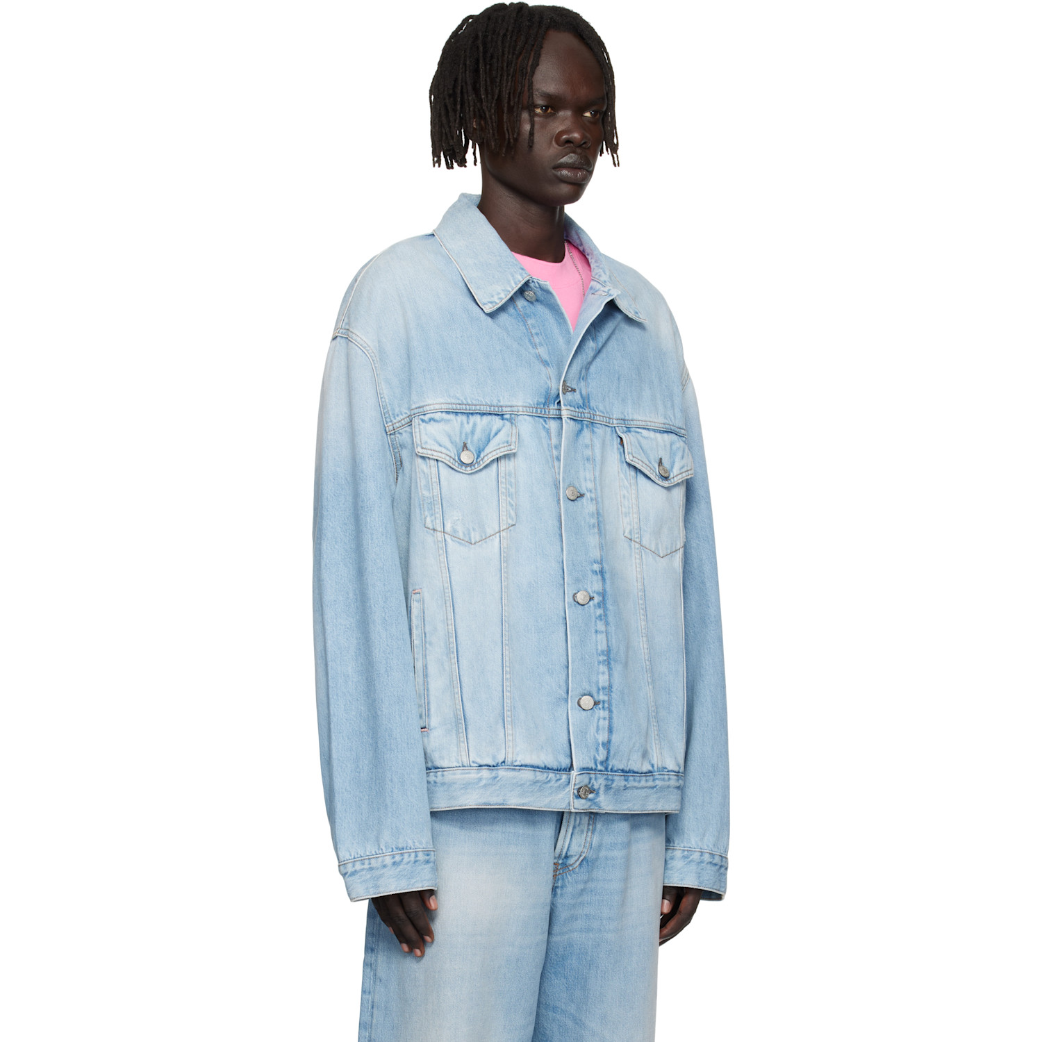  Acne Studios Blue Faded Denim Jacket 