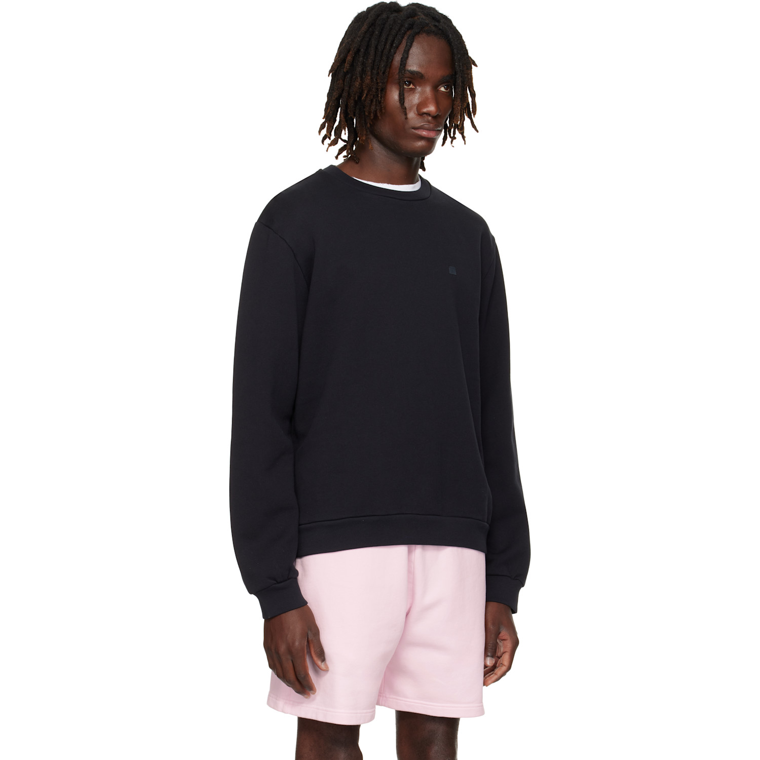  Acne Studios Black Crewneck Fleece Sweatshirt 
